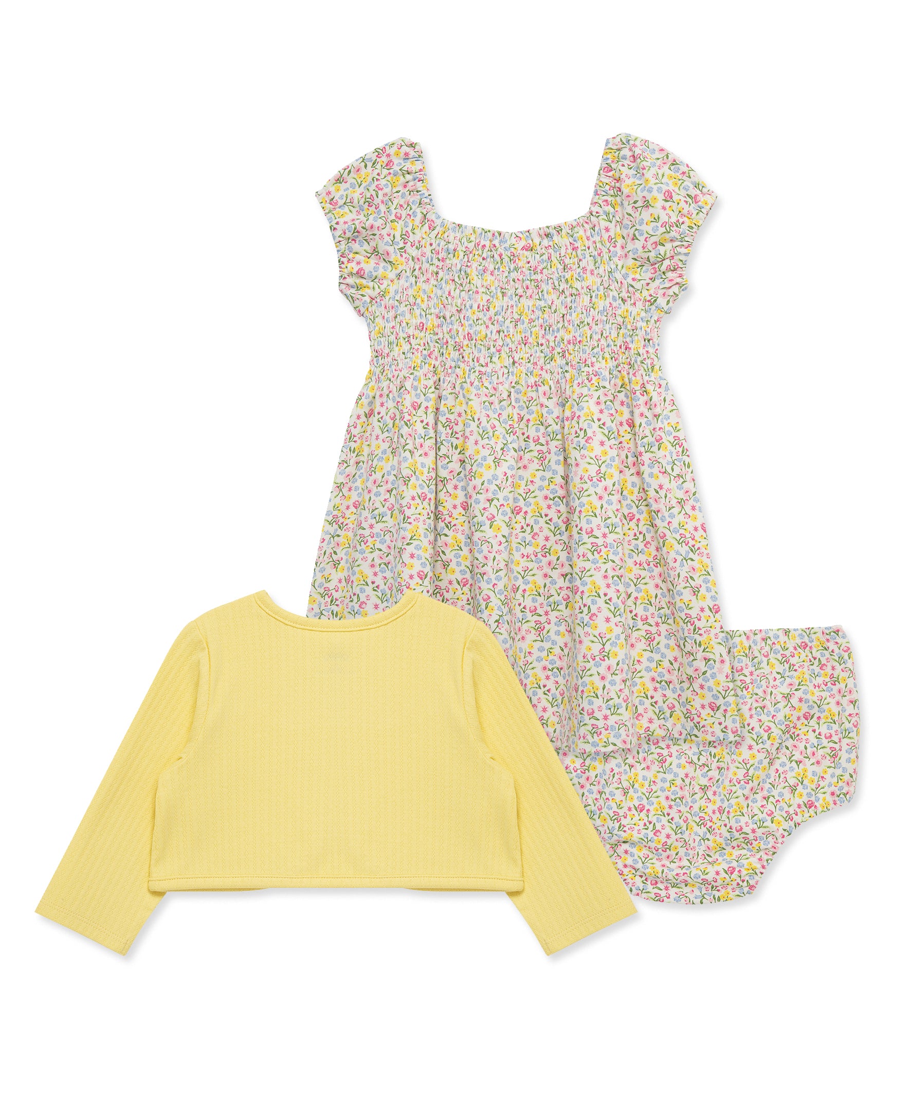 Garden Knit Dress & Cardigan Set w/ Panty (12M-24M) - Little Me