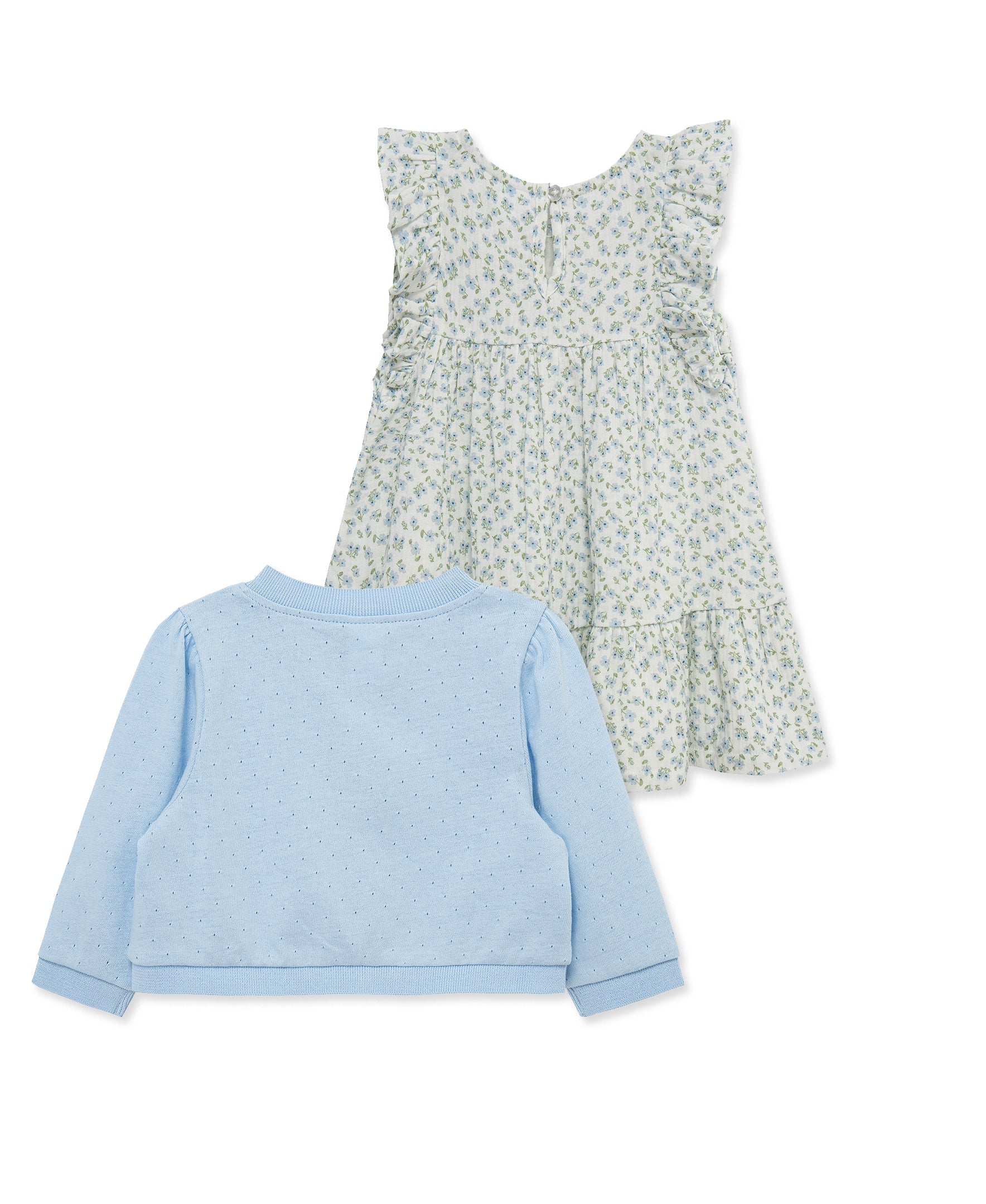 Ditsy Dress & Cardigan Set (2T-4T)