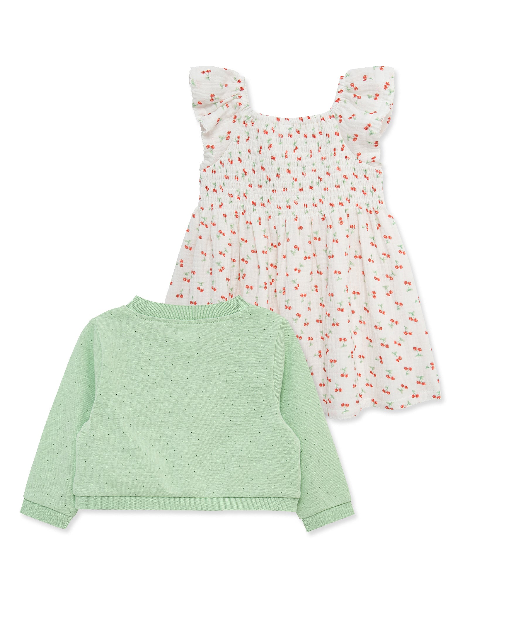 Cherry Dress & Cardigan Set (2T-4T)