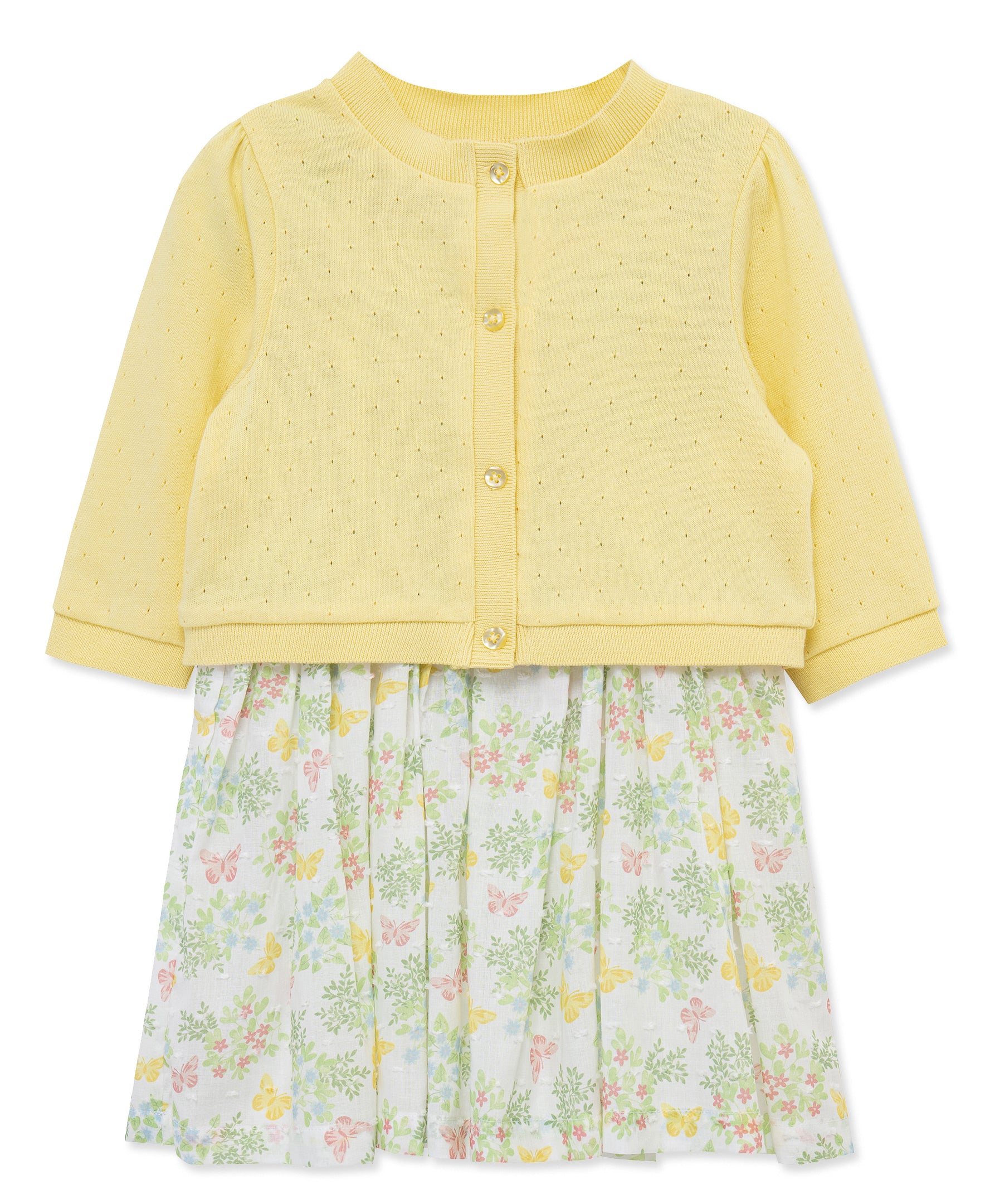 Garden Dress & Cardigan Set (2T-4T)