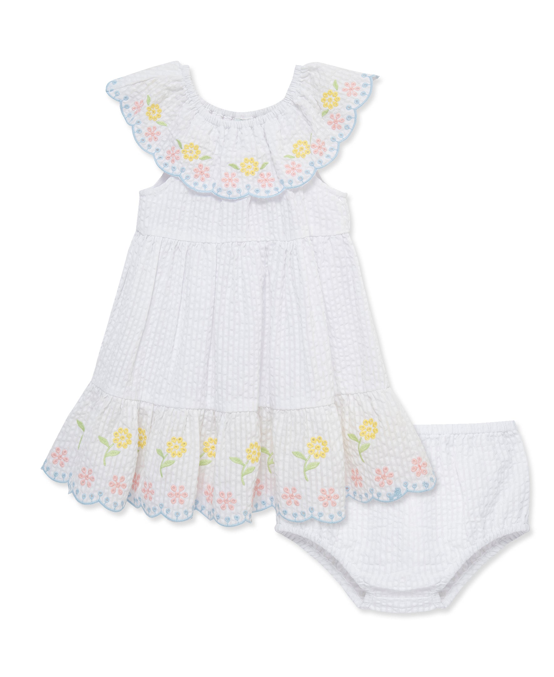 Floral Border Woven Sundress w/ Panty (12M-24M)
