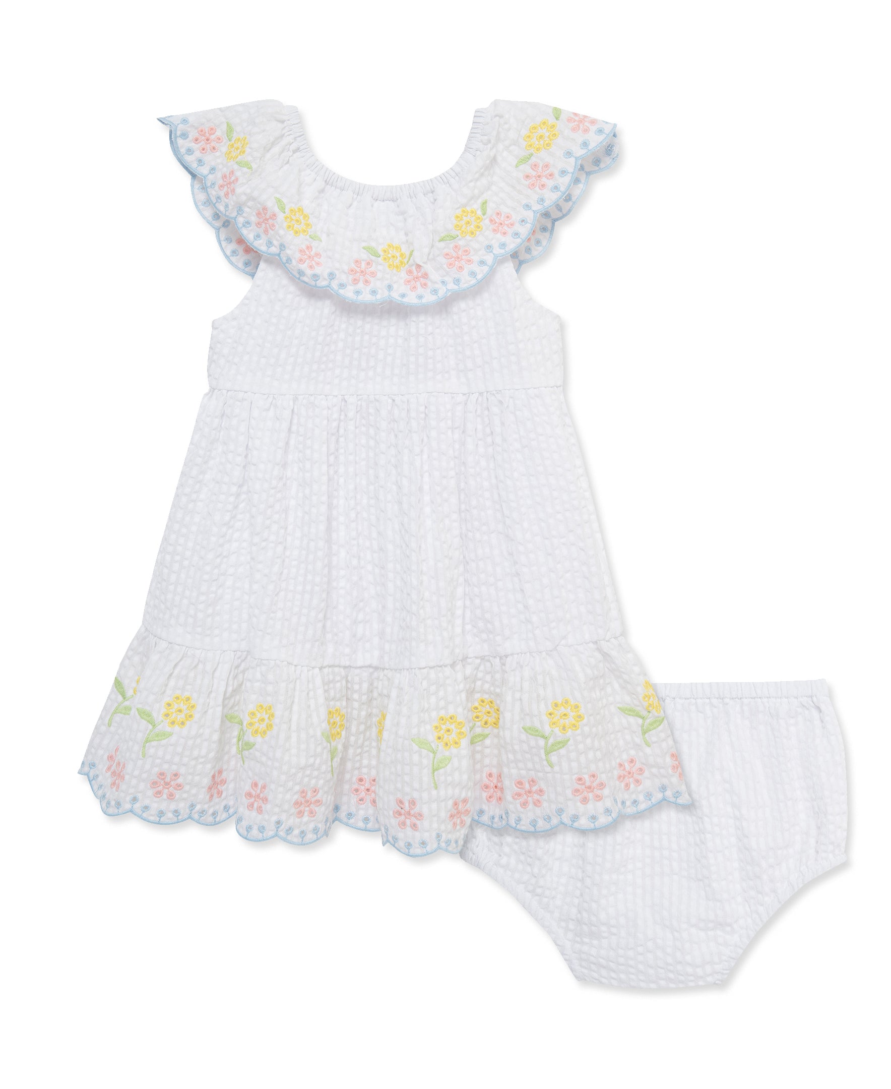 Floral Border Woven Sundress w/ Panty (12M-24M)
