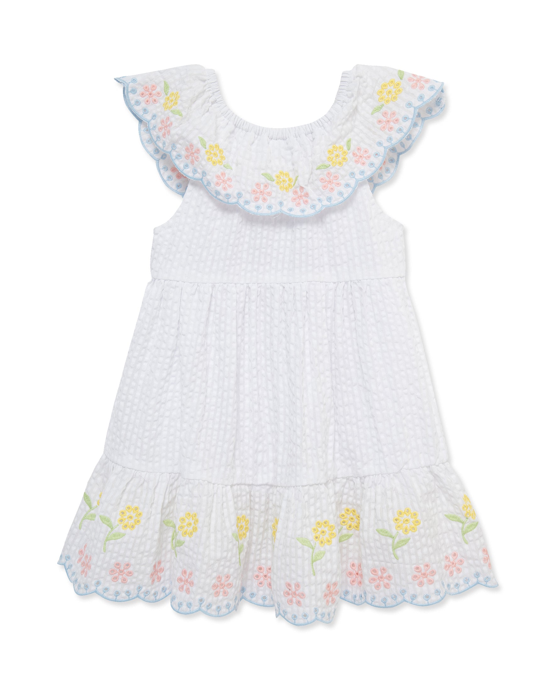 Floral Border Woven Sundress (2T-4T)