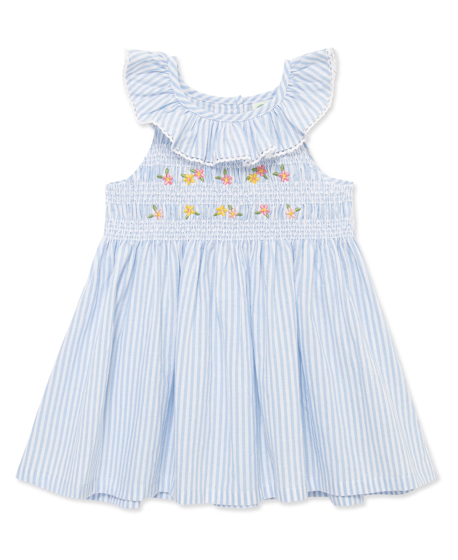 Blue Smocked Woven Sundress (2T-4T)