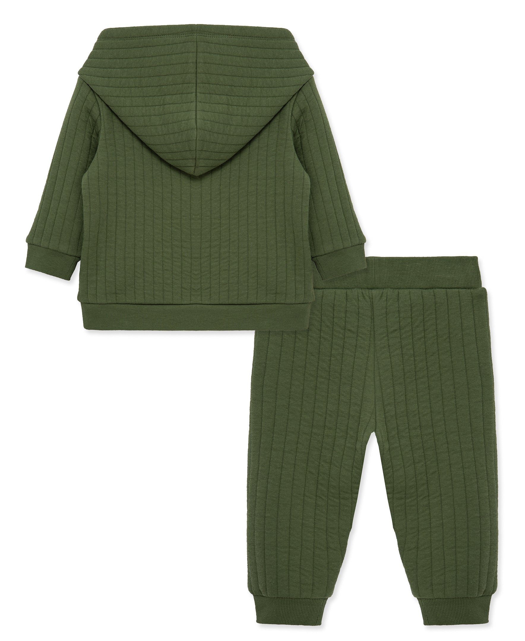 Green Hooded Sweatshirt Set (12M-24M) - Little Me