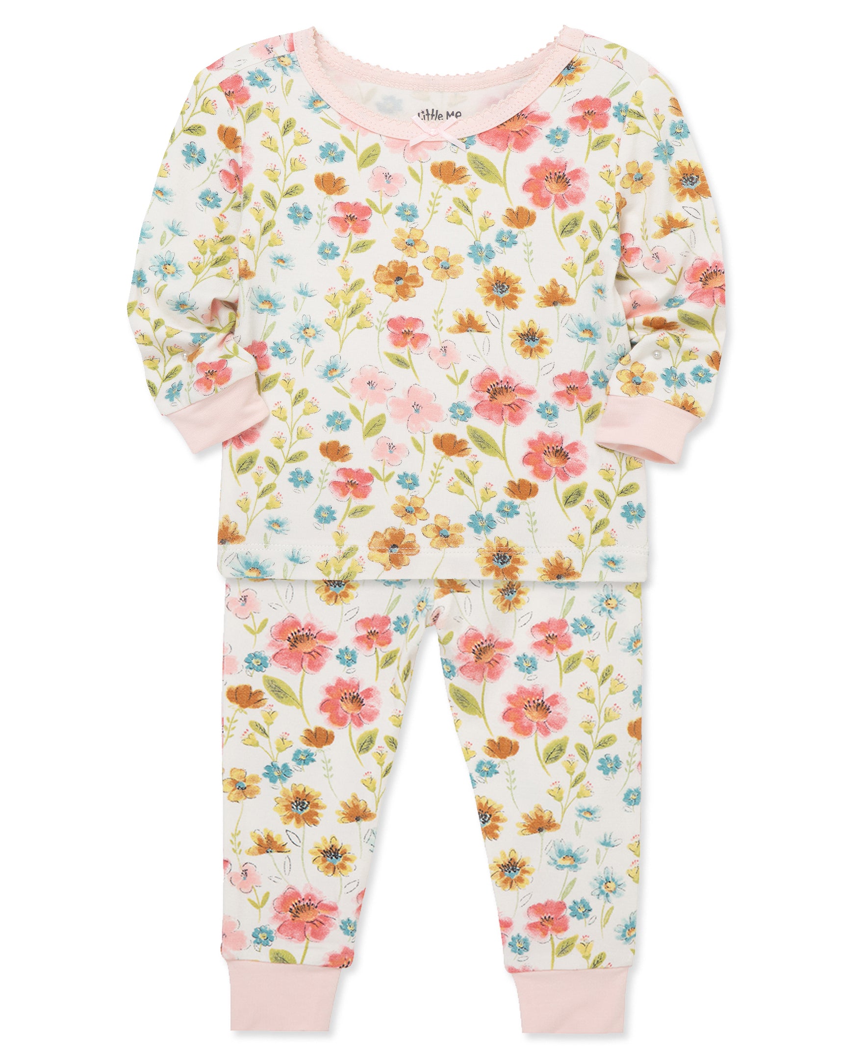 Floral 4-Piece Toddler Pajama Set (2T-4T) - Little Me
