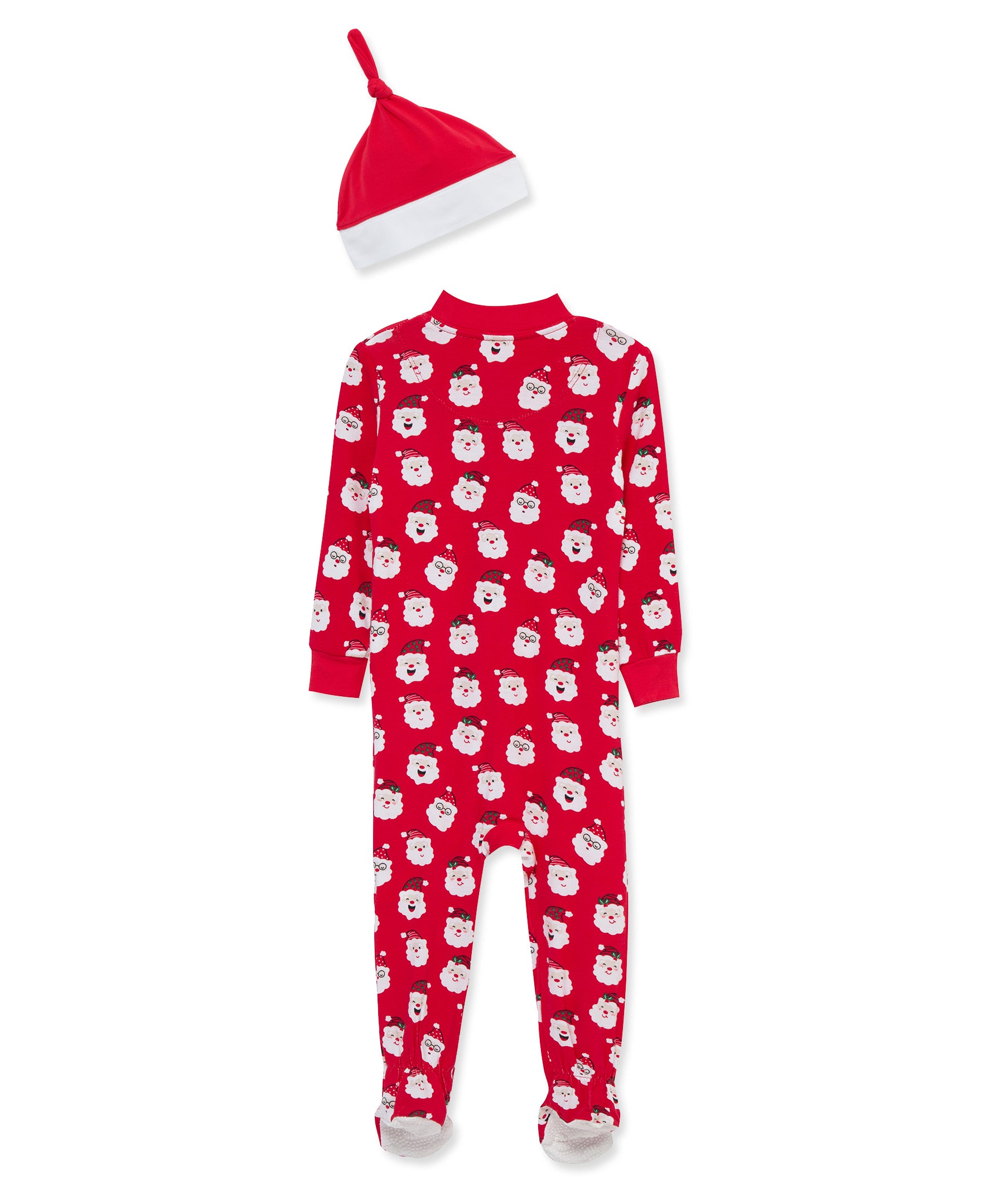 Santa Zip Front Footie & Hat (12M-24M) - Little Me