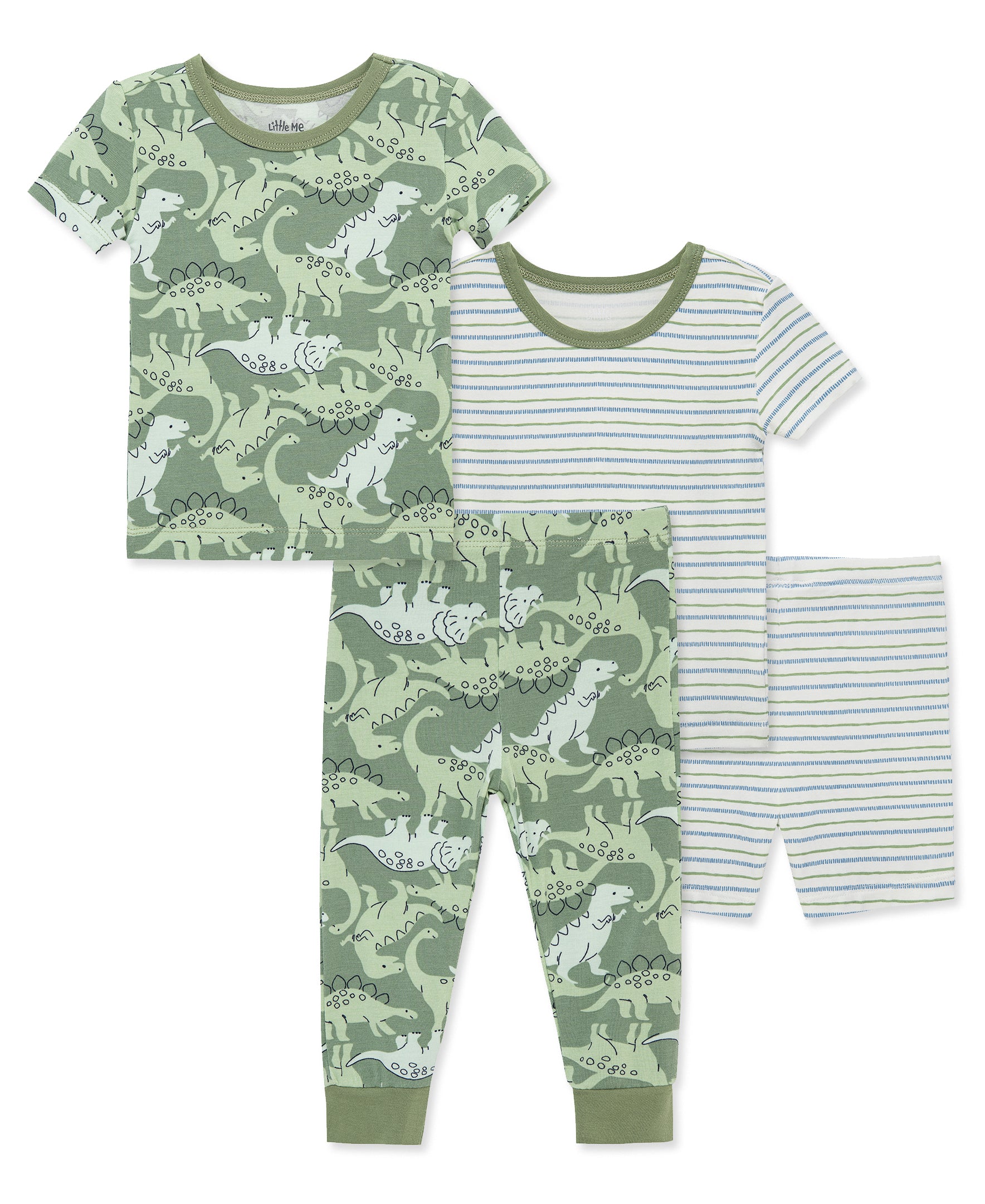 Dino 4-Piece Pajama Set (2T-4T)