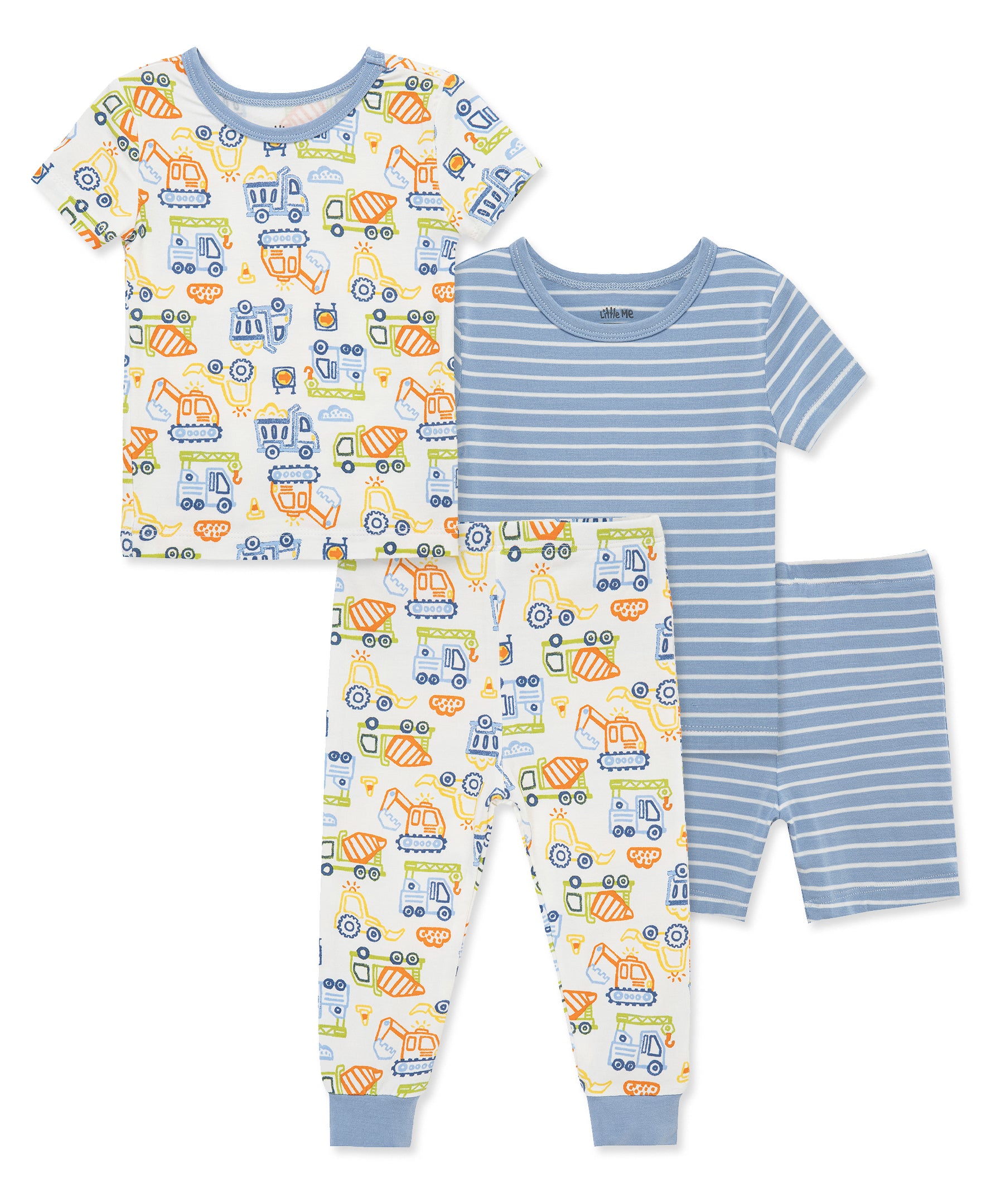Construction 4-Piece Pajama Set (2T-4T)