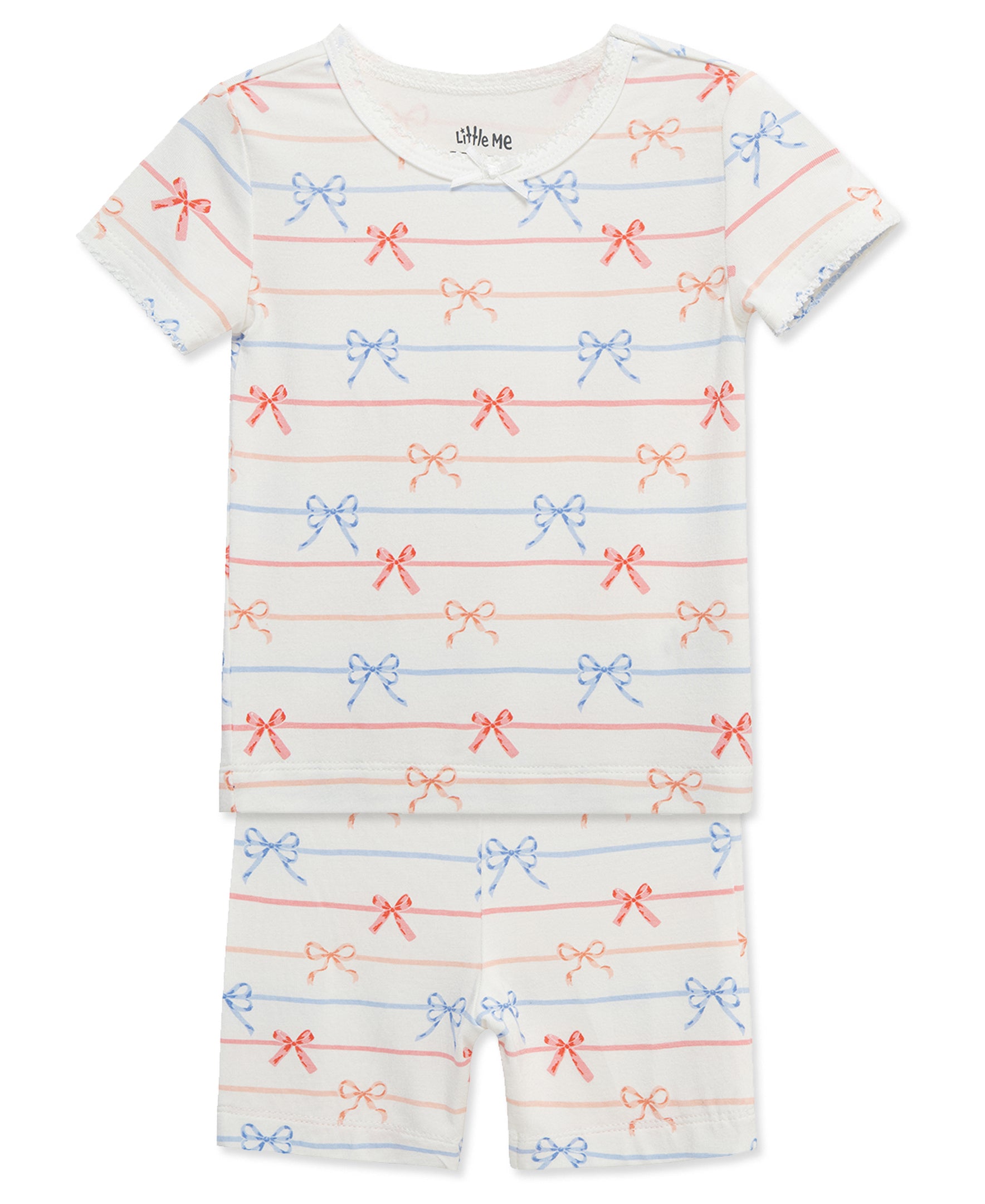 Bows 4-Piece Pajama Set (2T-4T)