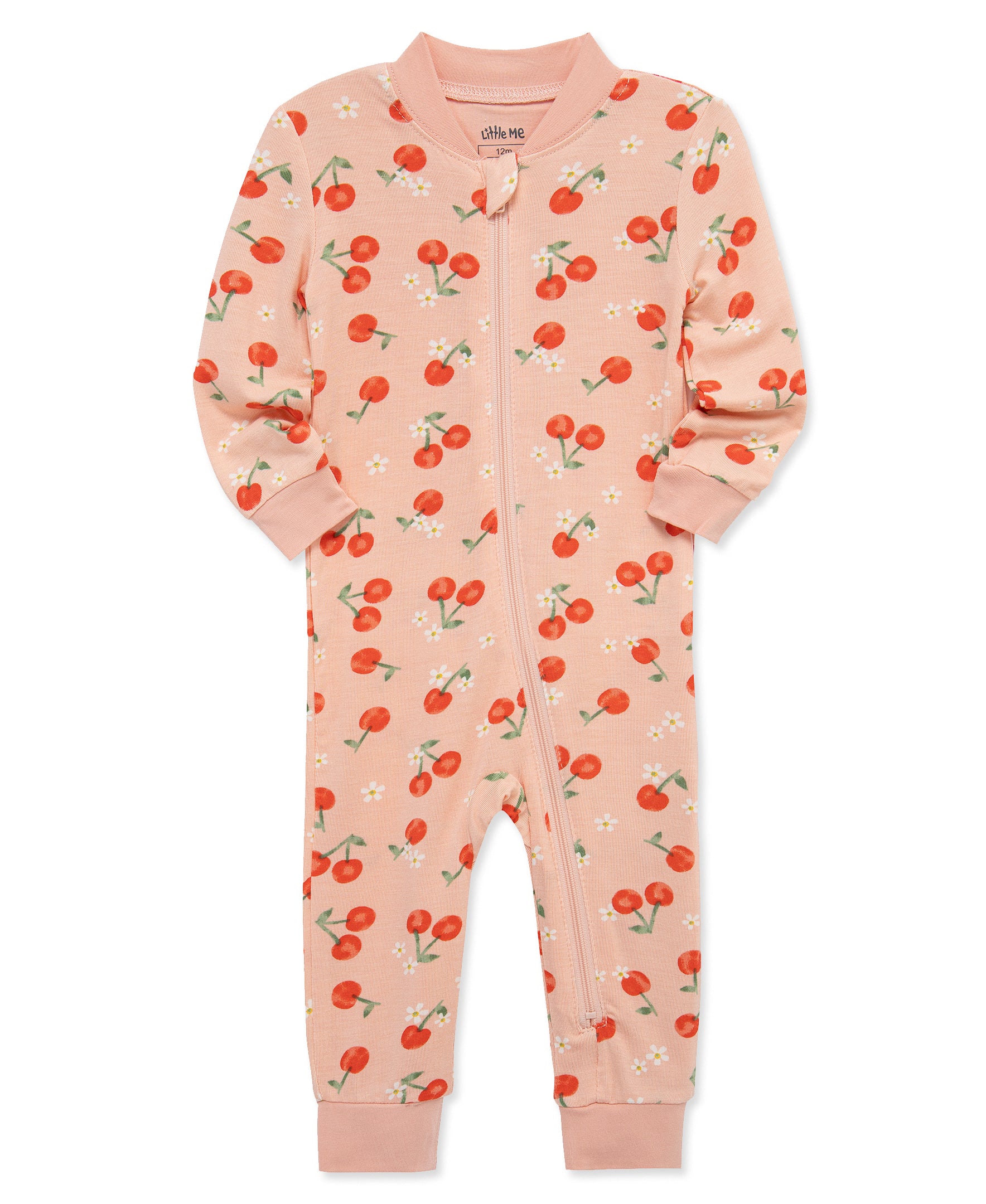 Cherry Zip Front One-PIece