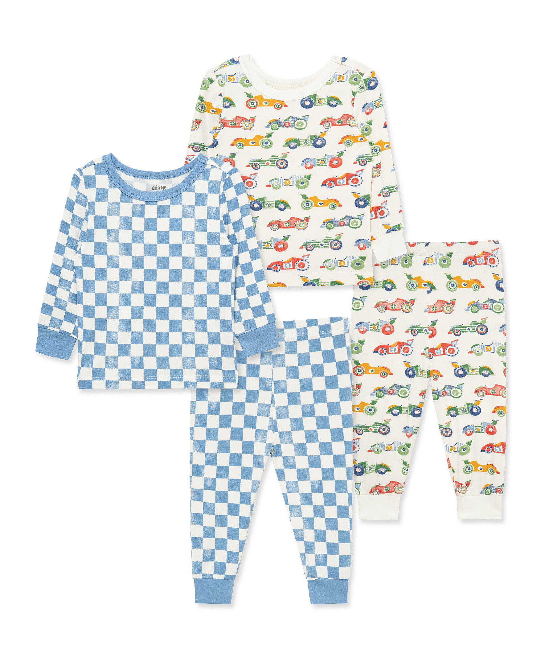 Race Car 4-Piece Pajama Set (2T-4T) - Little Me