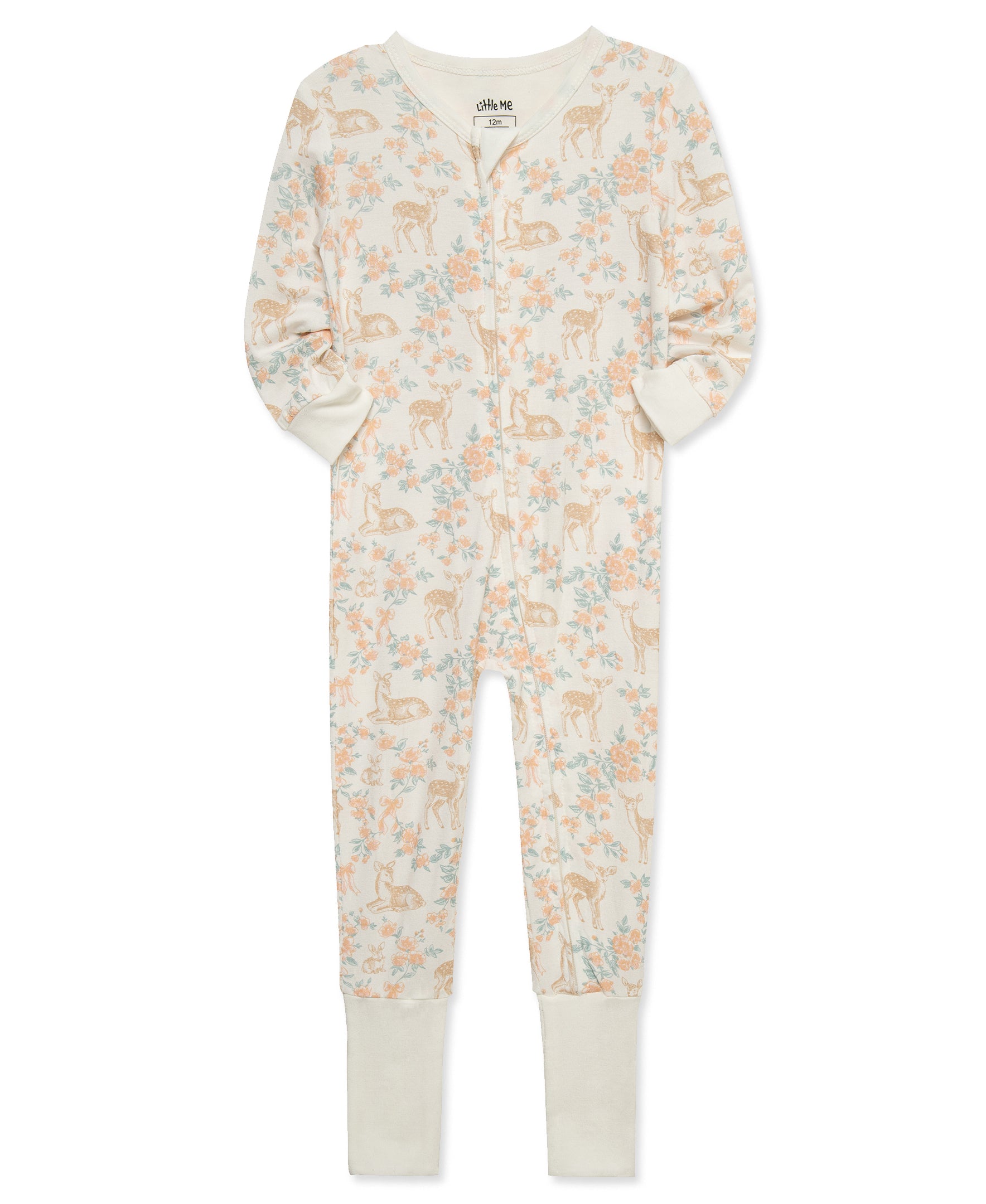 Deer Zip Front Footie Pajama - Little Me