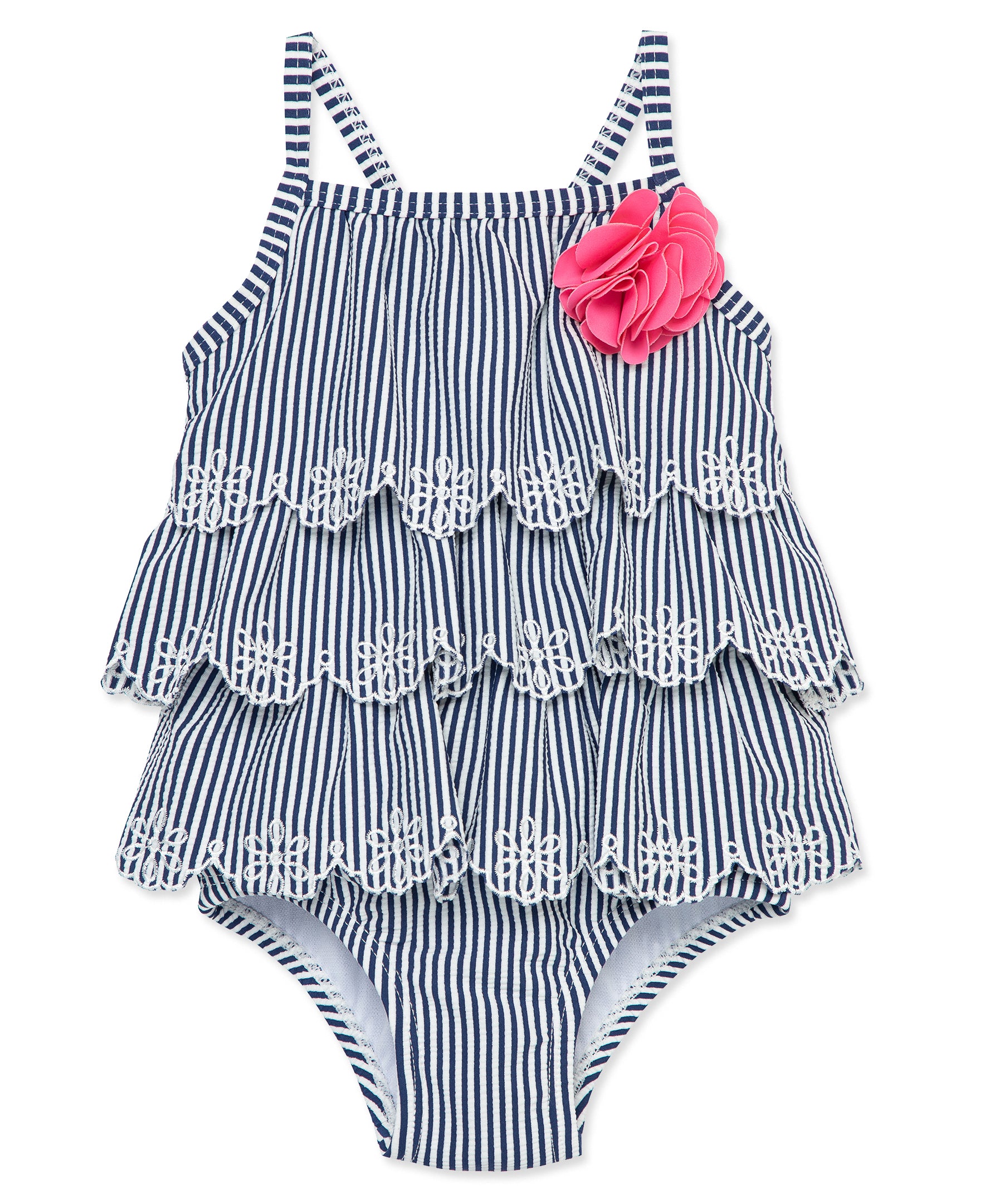 Navy Stripe Toddler Swimsuit (2T-4T) - Little Me