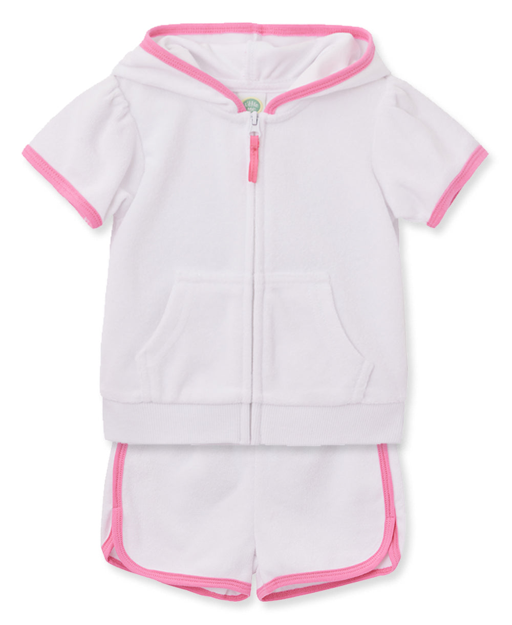 White Toddler Terry Swim Coverup (2T-4T) - Little Me
