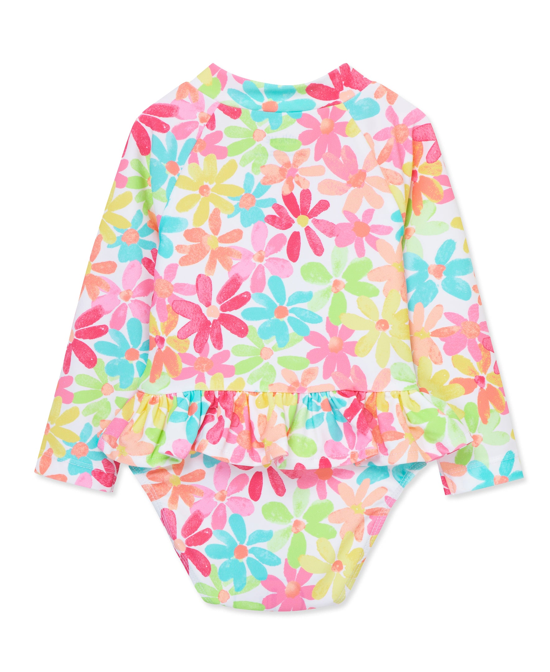 Multi Floral 1-Piece Rashguard Swimsuit (2T-4T) - Little Me