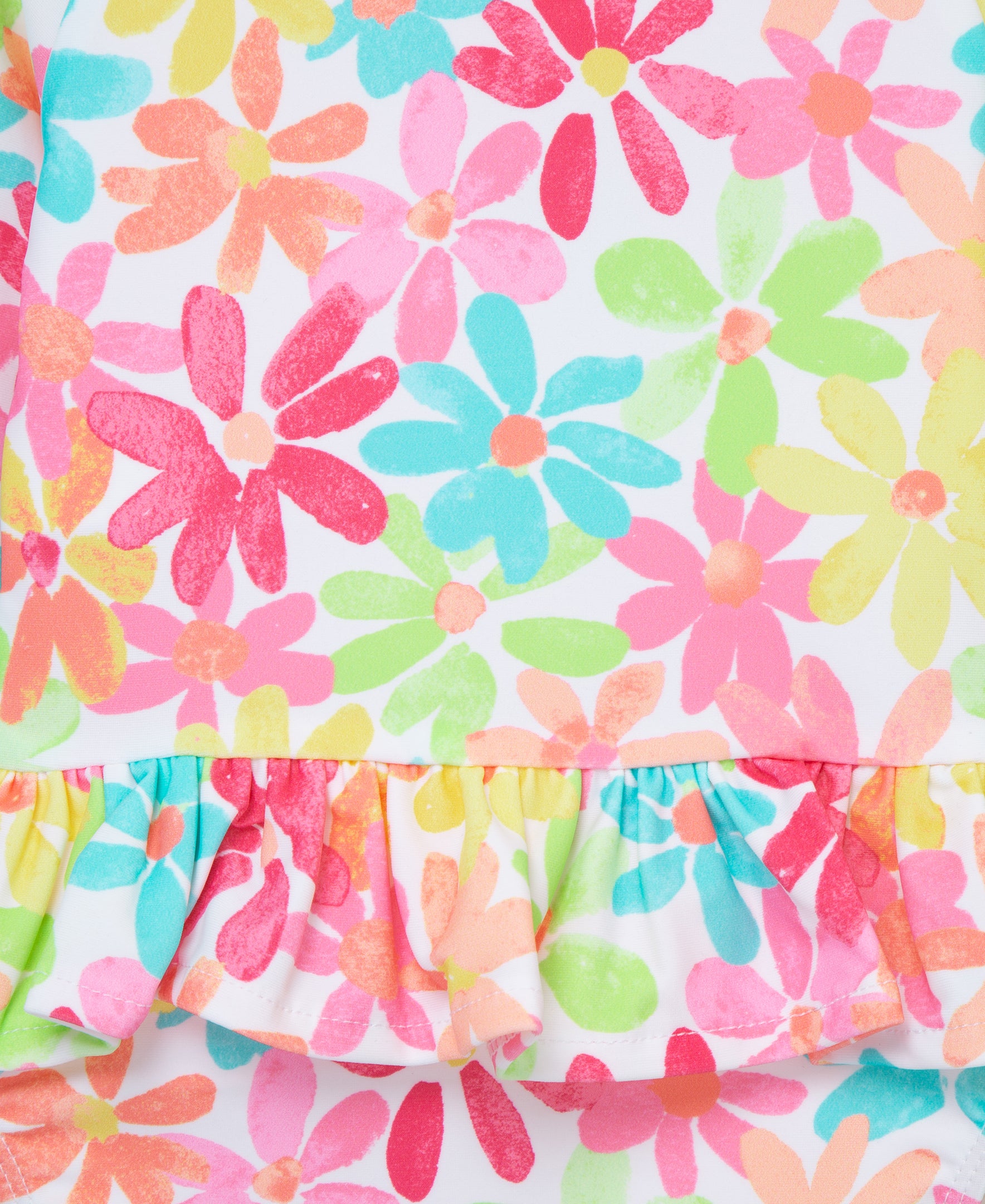 Multi Floral 1-Piece Rashguard Swimsuit (2T-4T) - Little Me