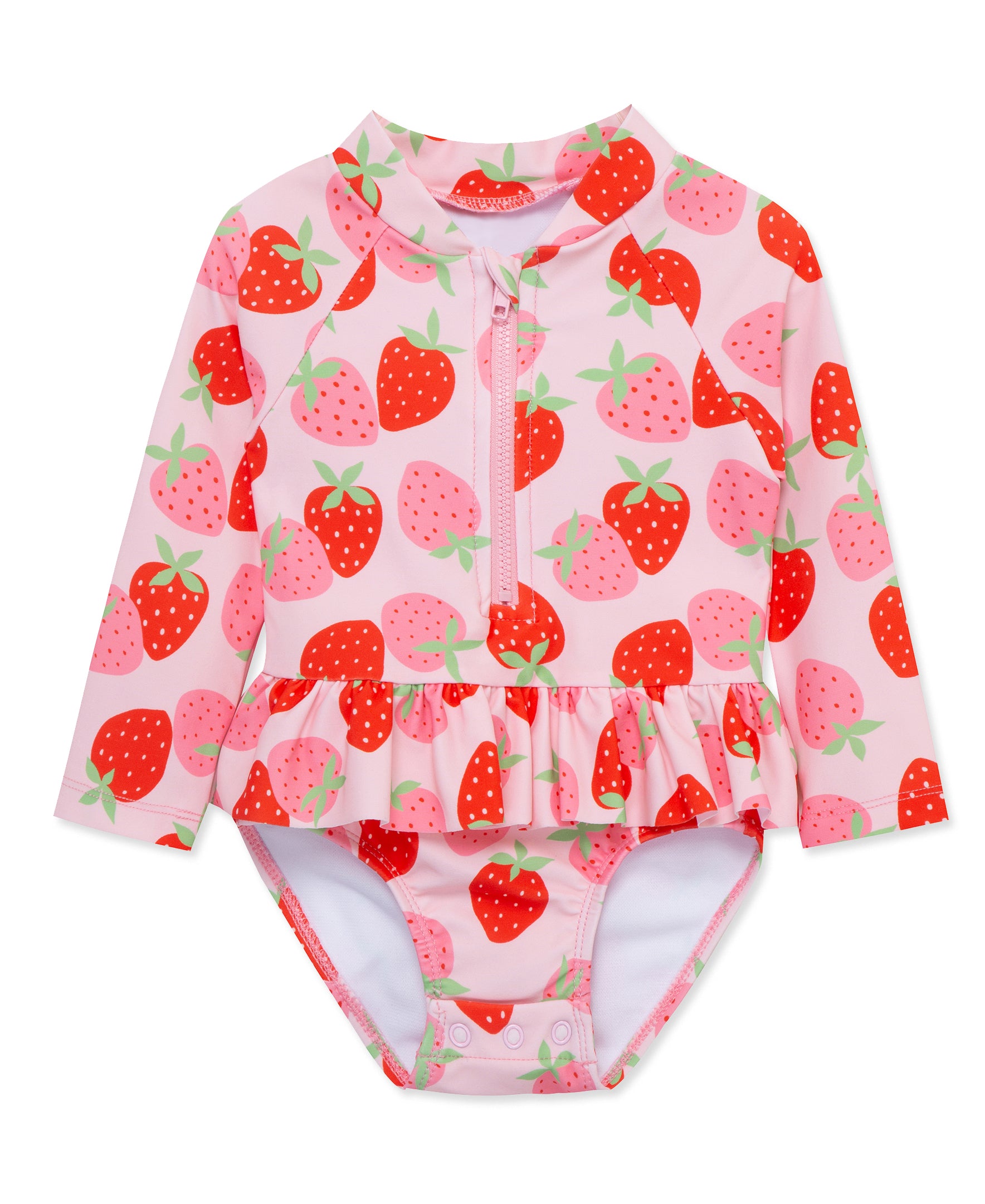 Strawberry 1-Piece Rashguard Swimsuit (2T-4T) - Little Me