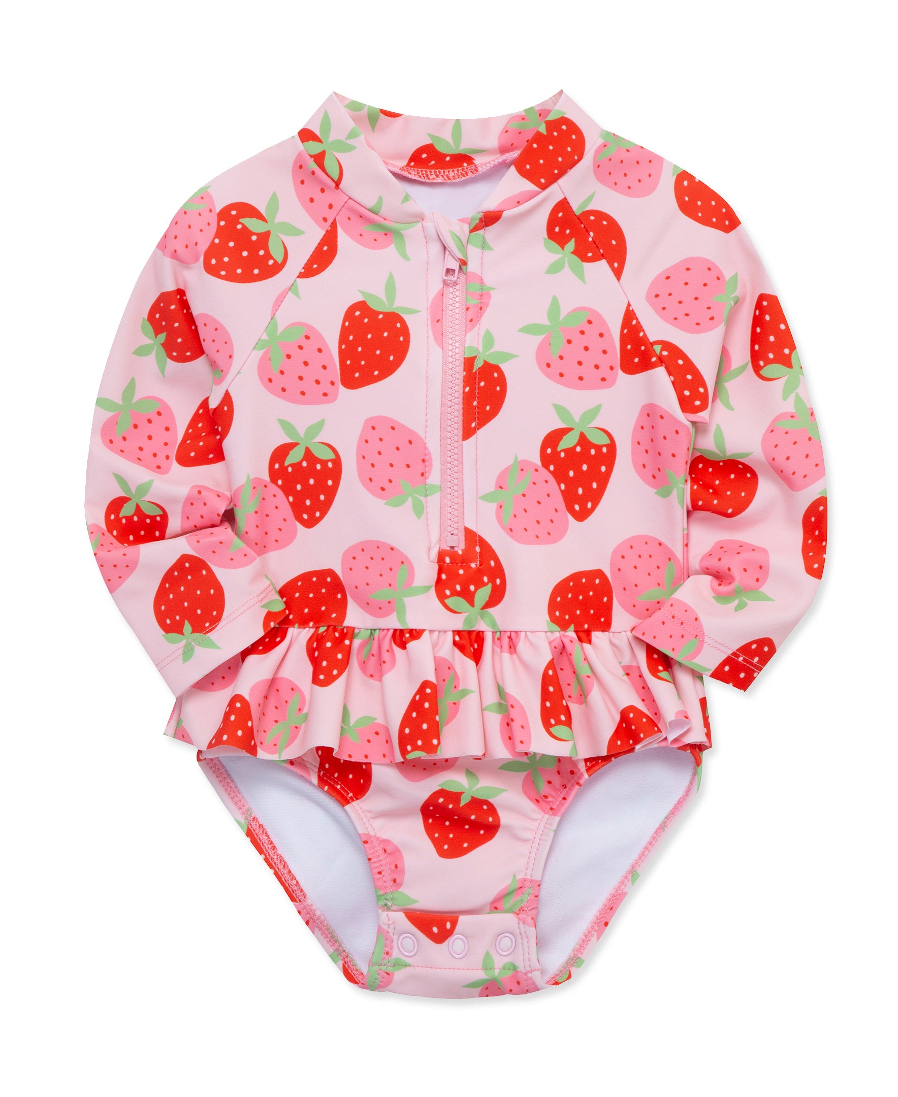 Strawberry 1-Piece Rashguard Swimsuit (2T-4T) - Little Me