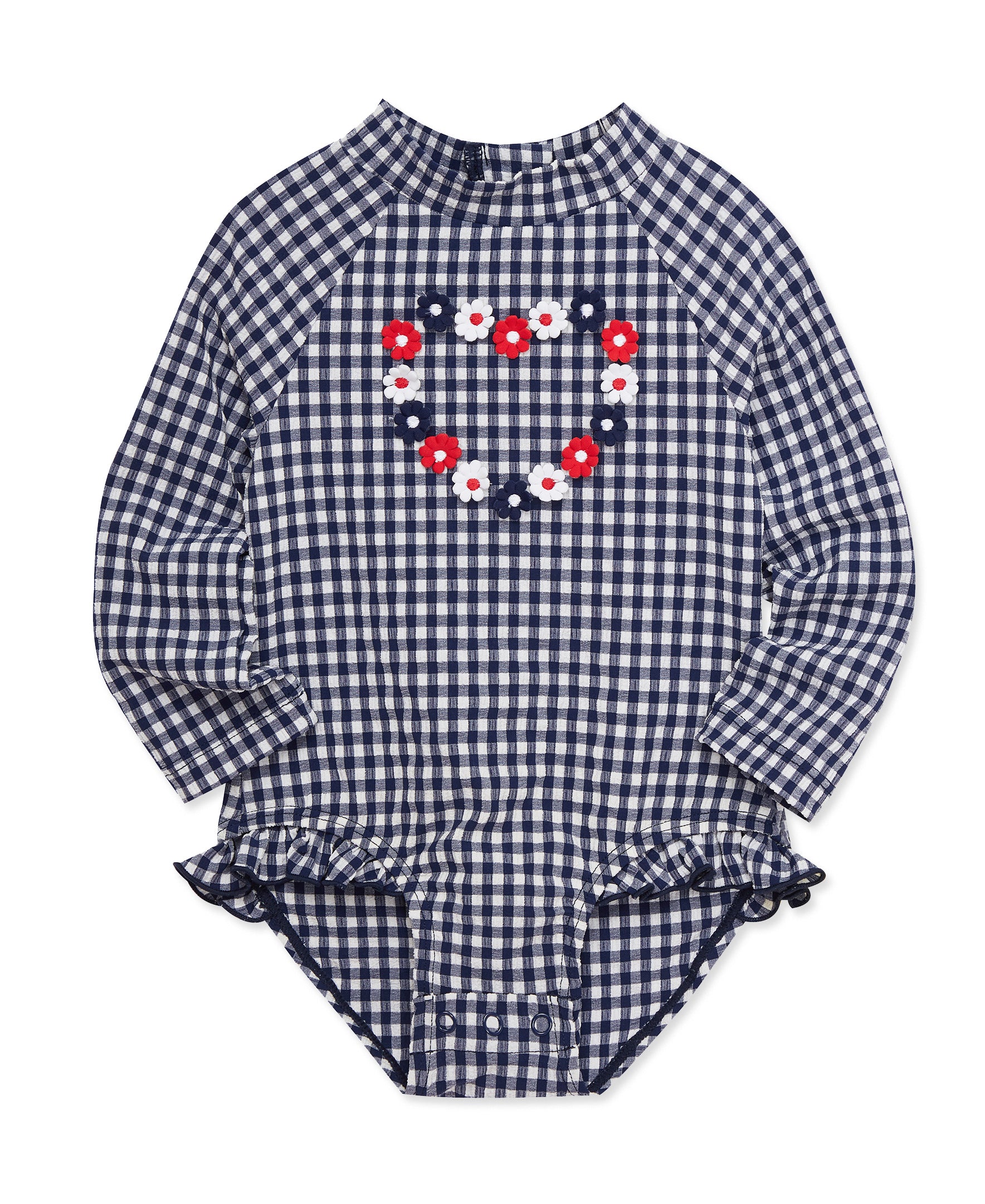 Gingham 1-Piece Rashguard Swimsuit (6M-24M) - Little Me