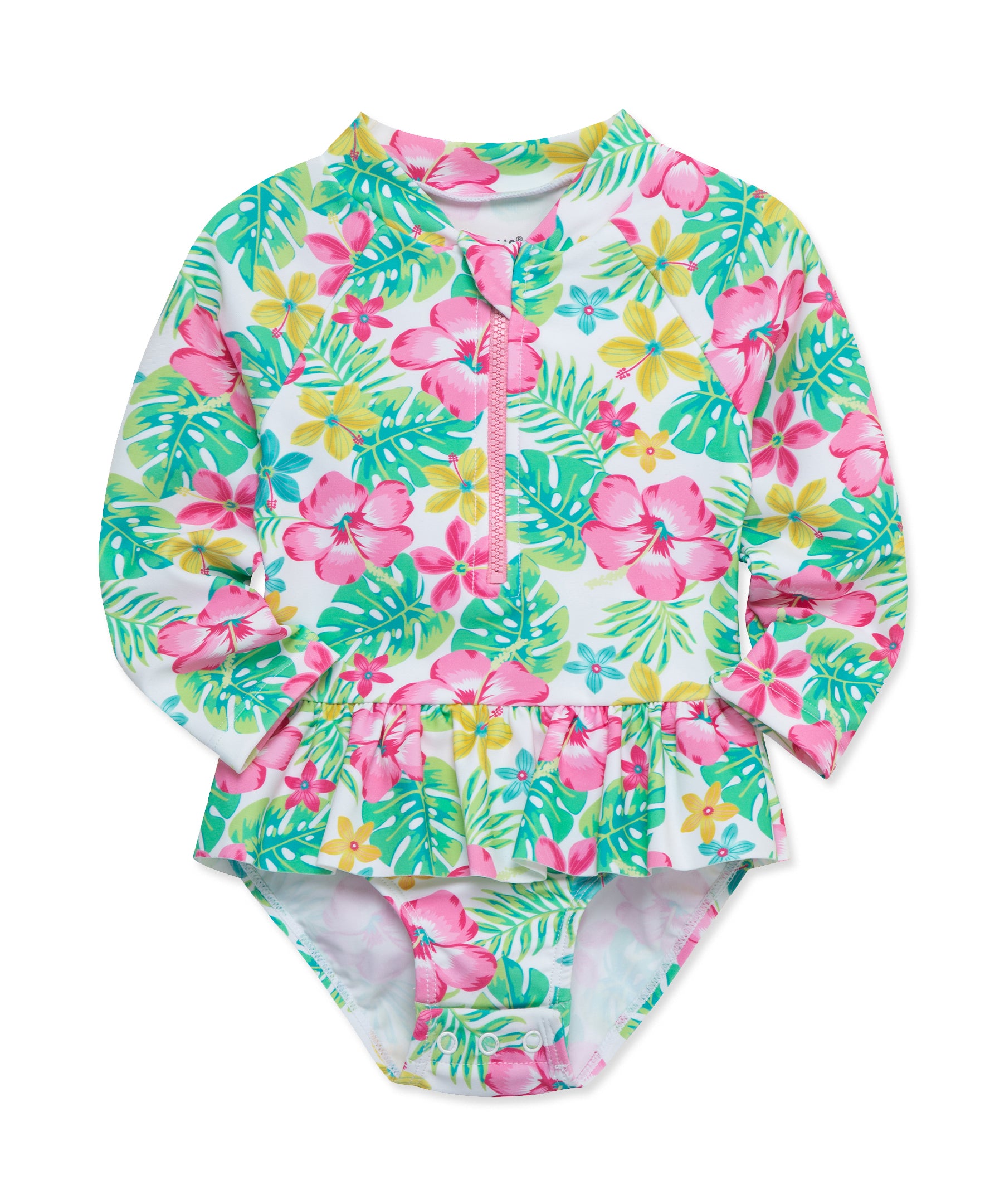 Tropical 1-Piece Rashguard Swimsuit (6M-24M) - Little Me