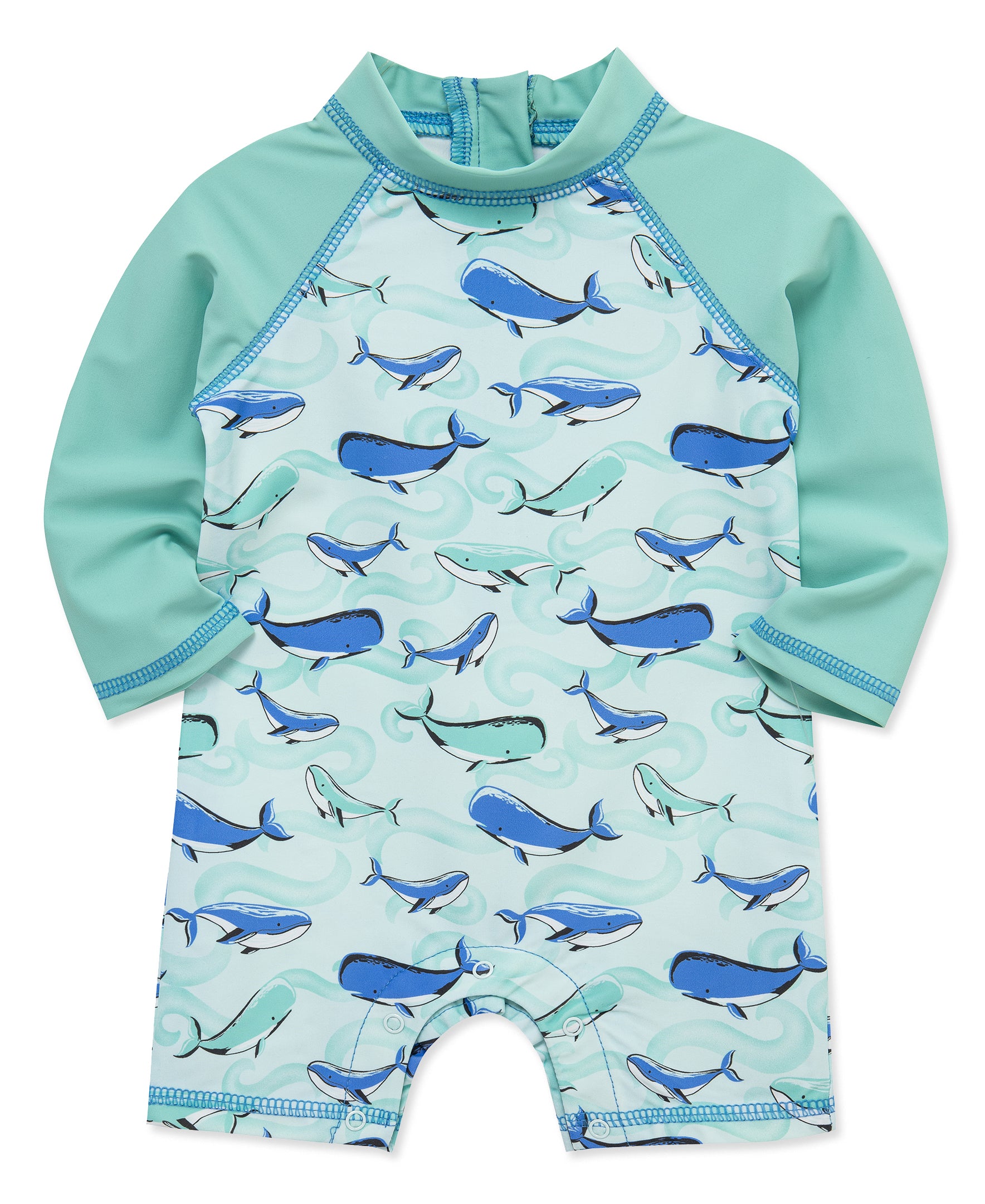 Whale Long Sleeve Rashguard Suit - Little Me