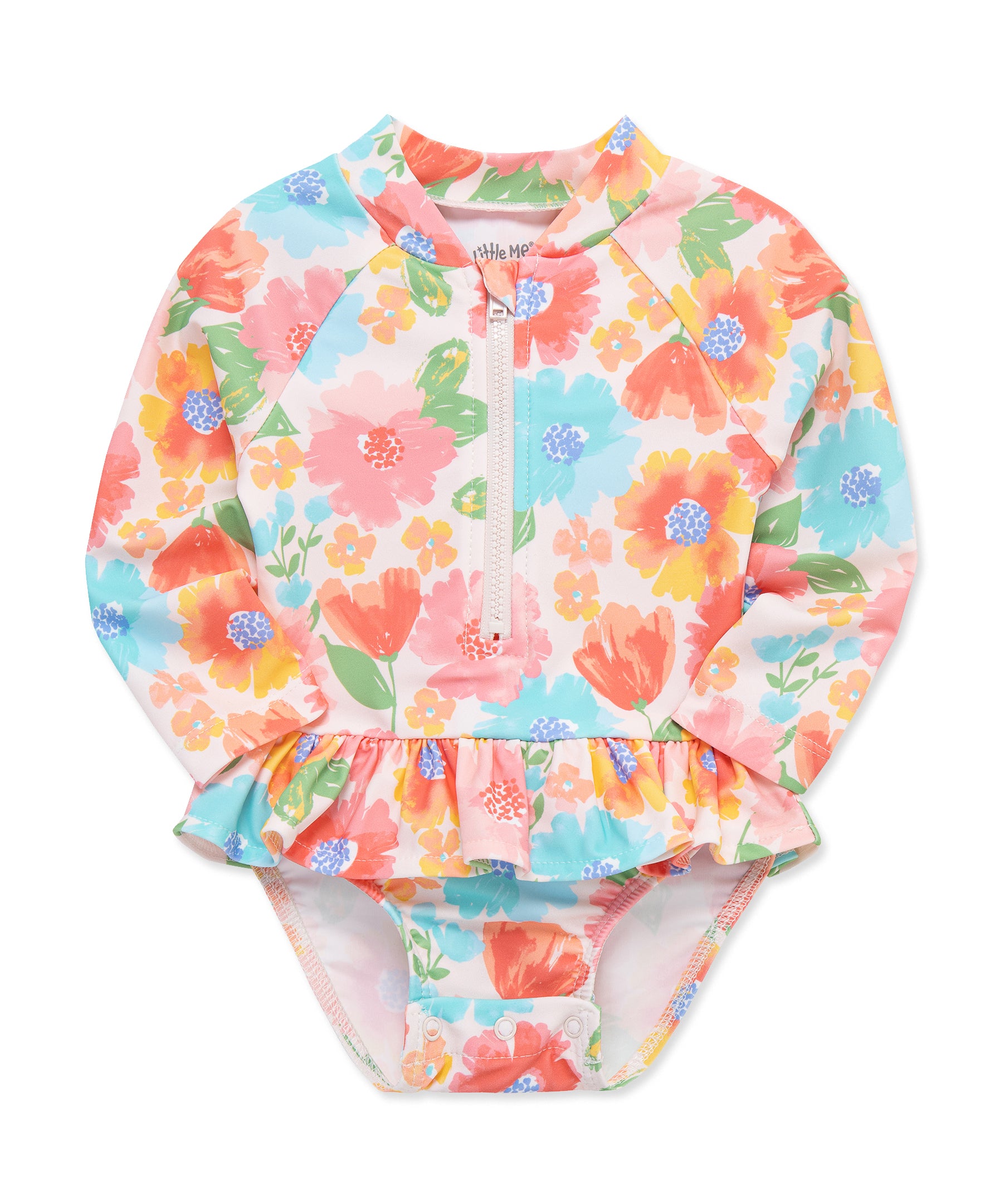 Multi Floral One-Piece Rashguard (6M-24M) - Little Me