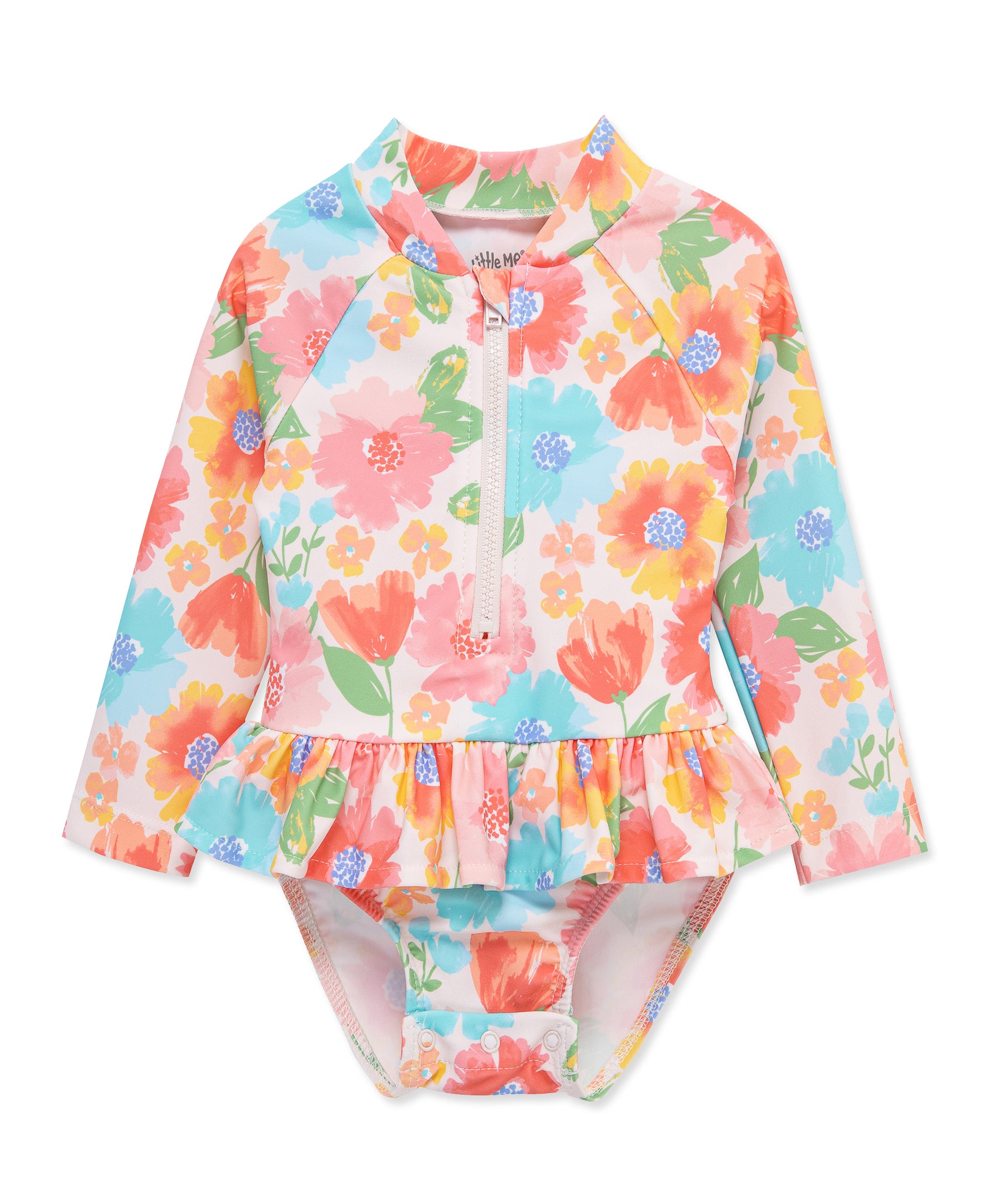 Multi Floral One-Piece Rashguard (2T-4T) - Little Me