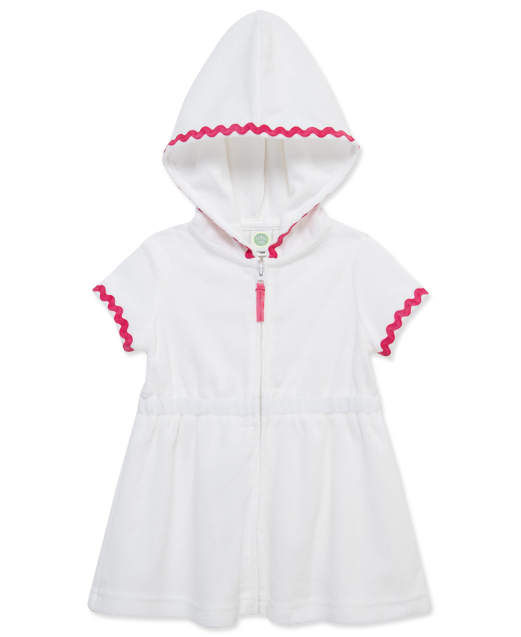 Pink Zip Swim Cover Up (2T-4T) - Little Me