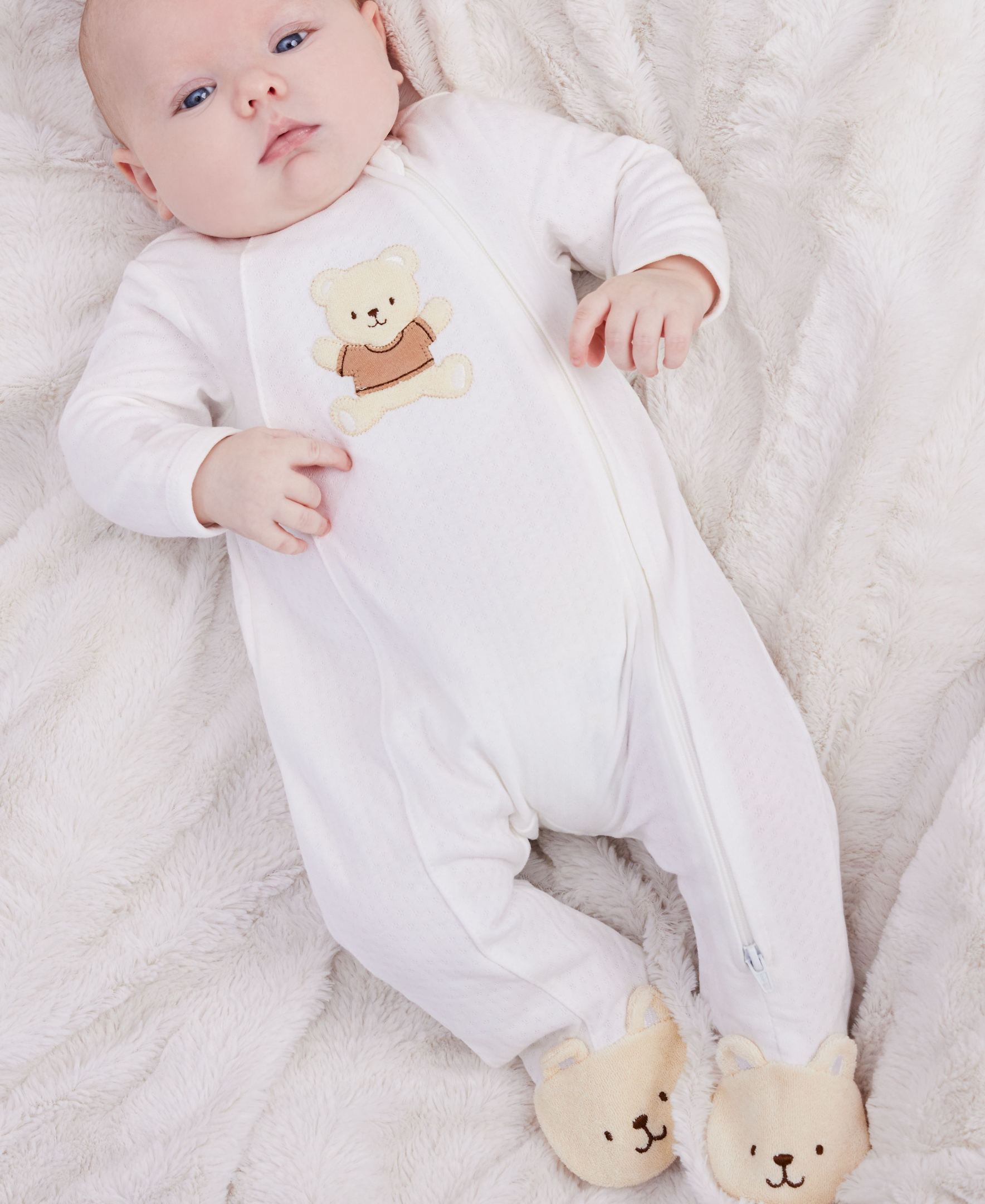Gentle Bear 2-Way-Zip Footie - Little Me