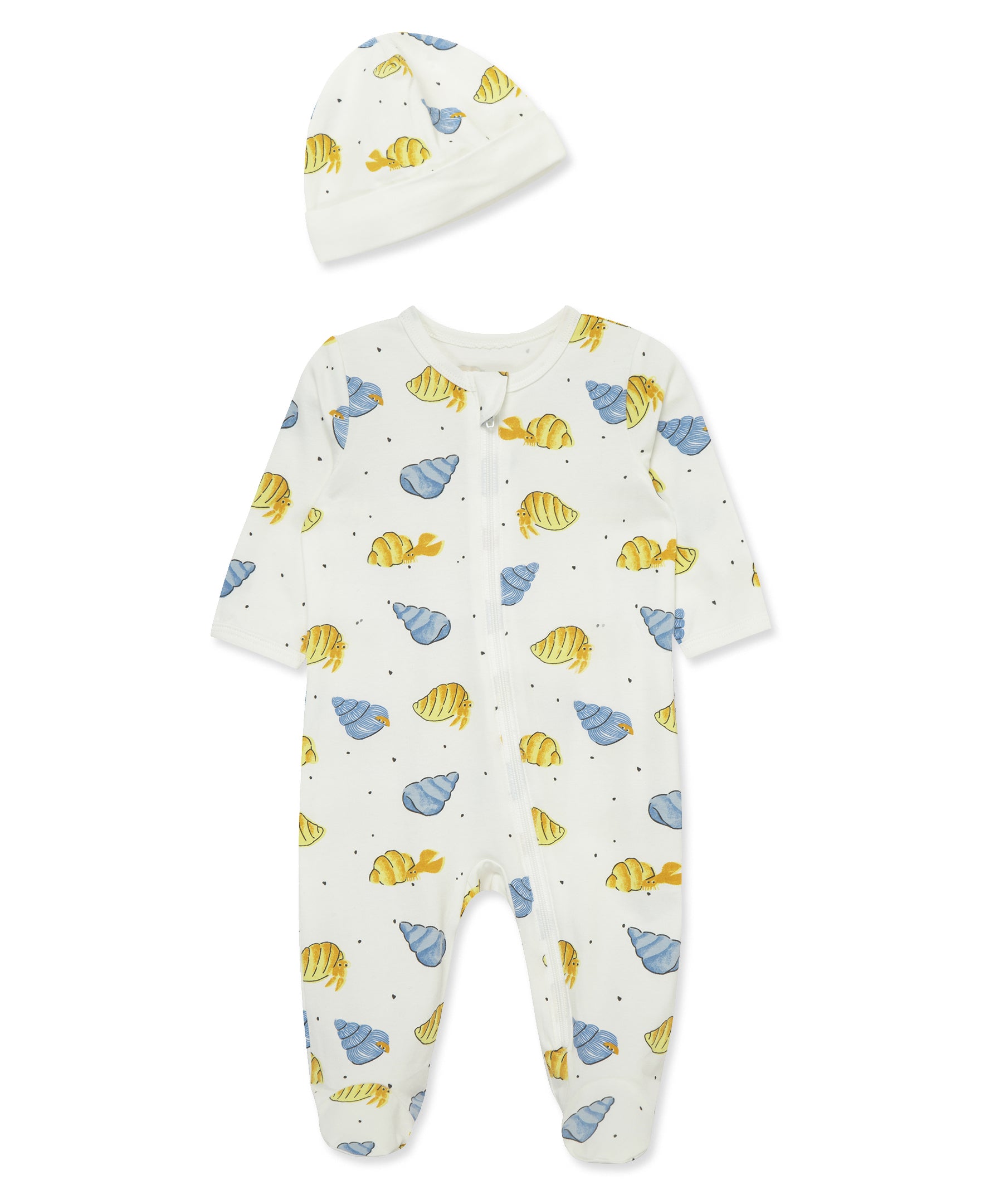 Focus Kids Seaside Zip Front Footie & Hat - Little Me
