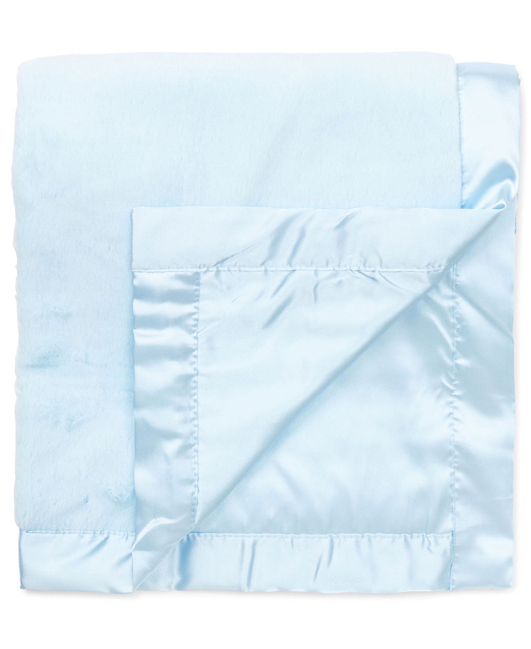 Blue Plush Receiving Blanket - Main Image