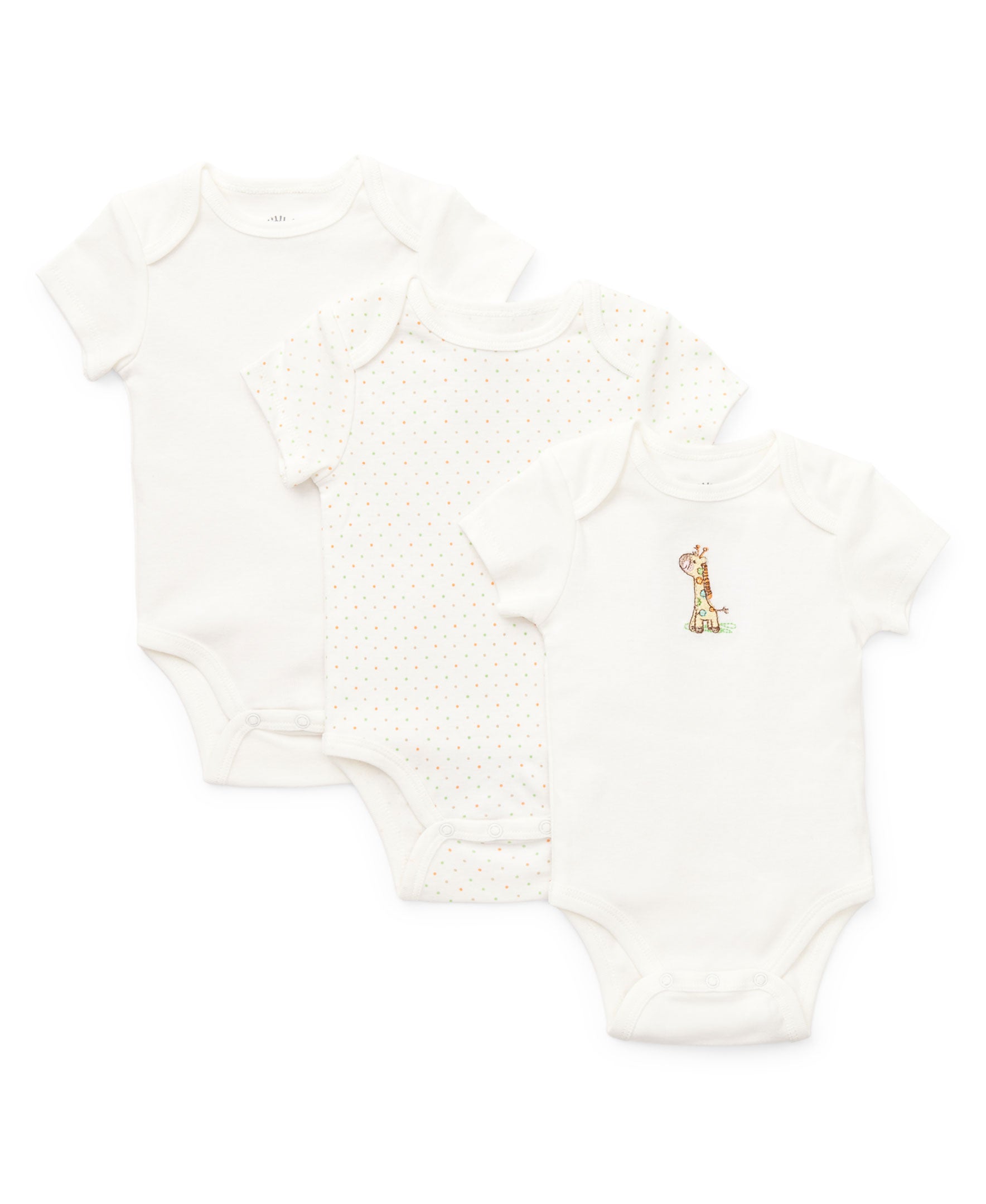 Giraffe 3-Pack Bodysuits - Main Image