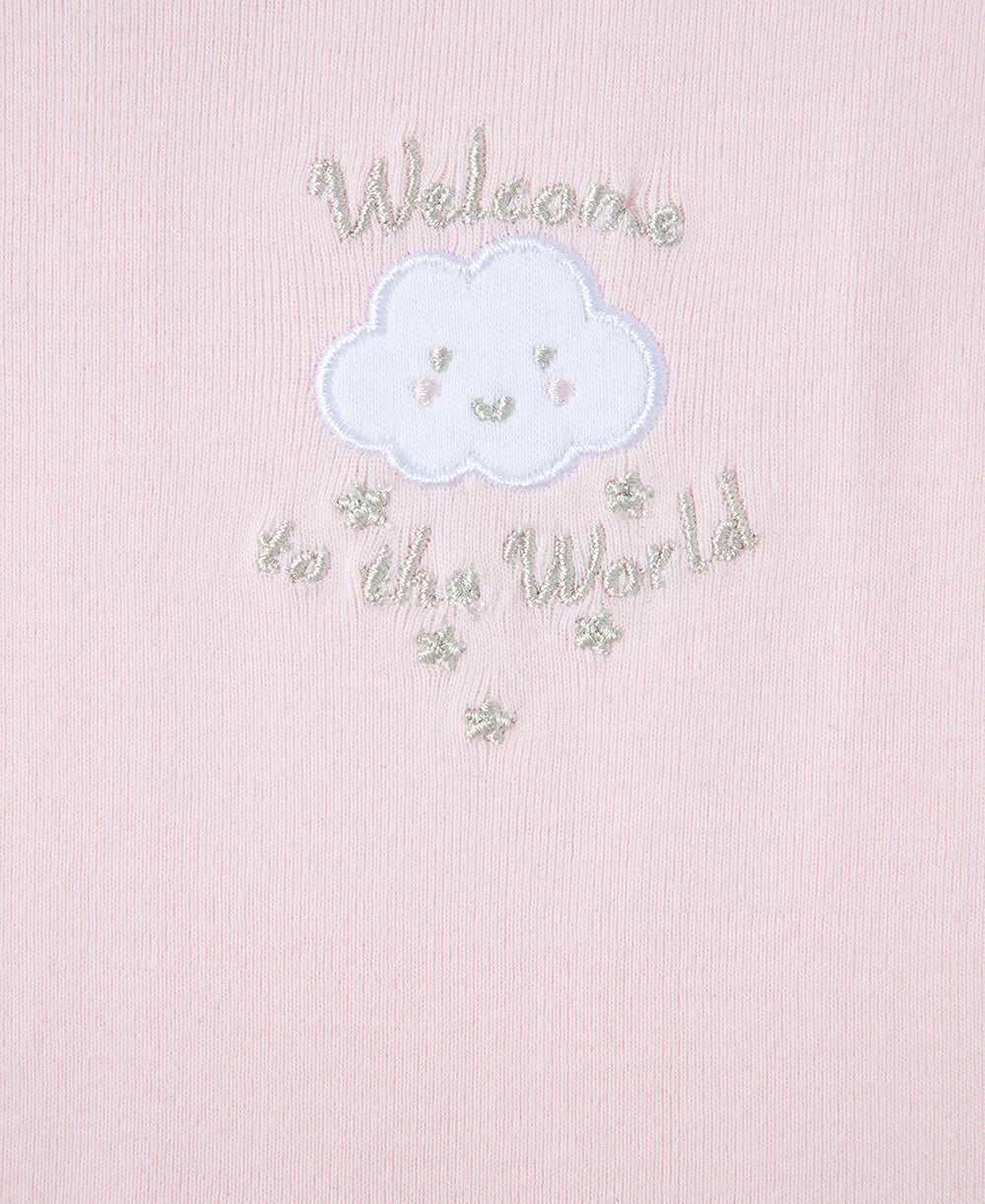 Pink Welcome to the World 3-Pack Bodysuits - Little Me