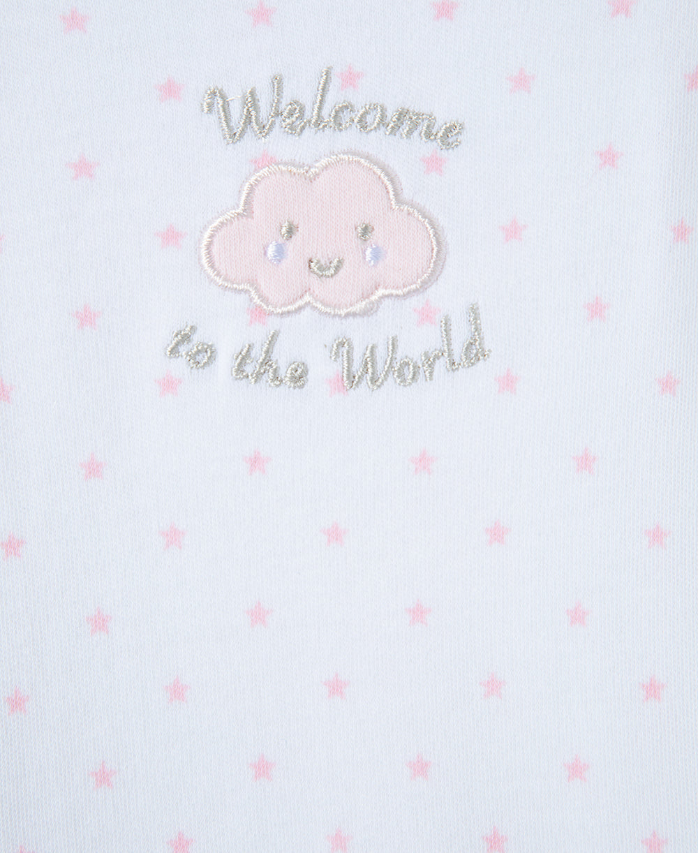 Pink Welcome To The World Sleeper Gown and Hat - Little Me