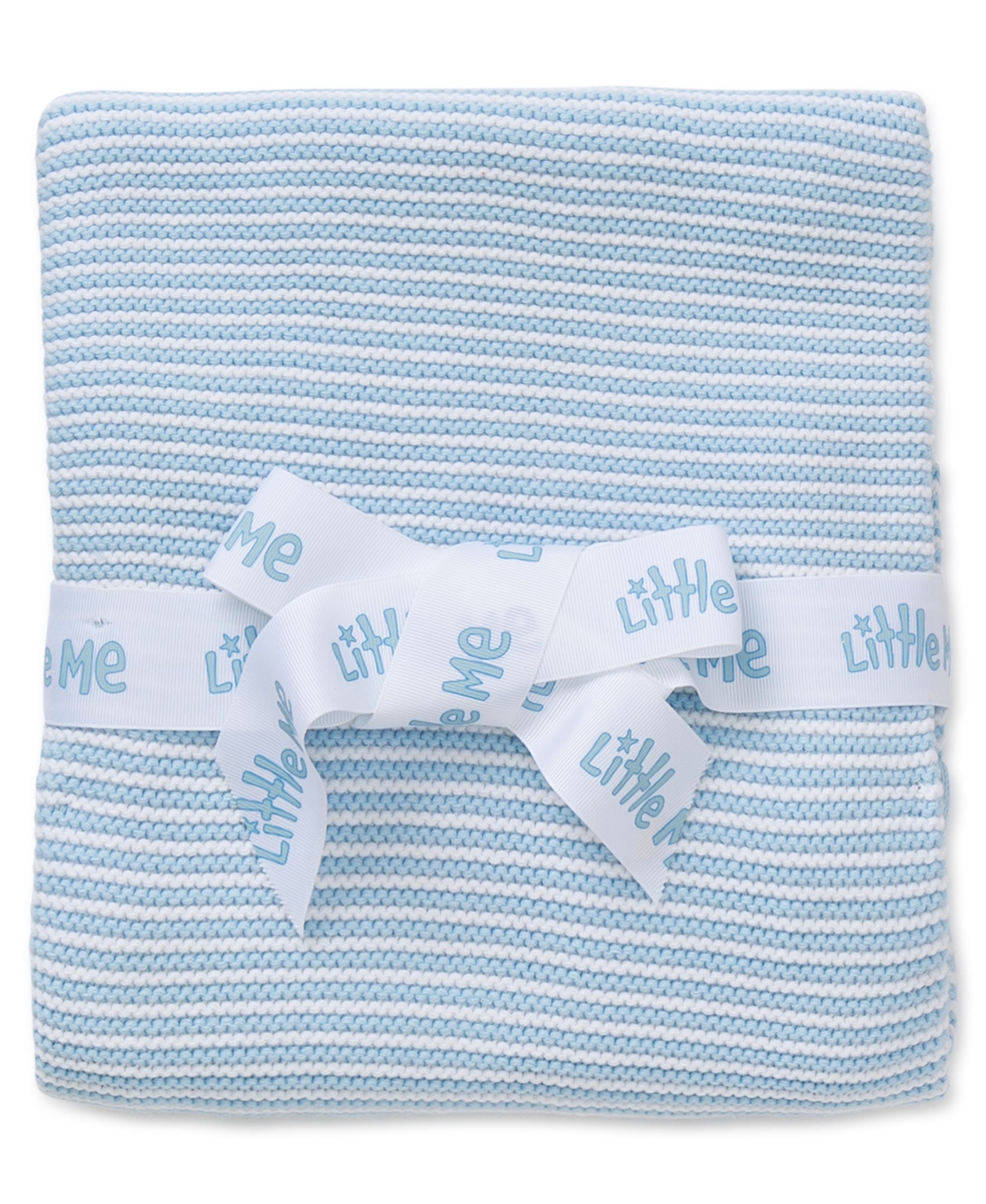 Blue Textured Receiving Blanket