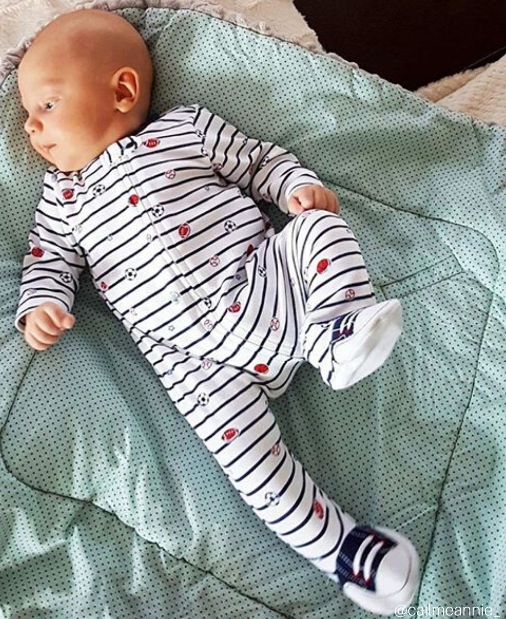 Infant Pajamas With Mitten Cuffs Baby Boy One Piece Sleeper