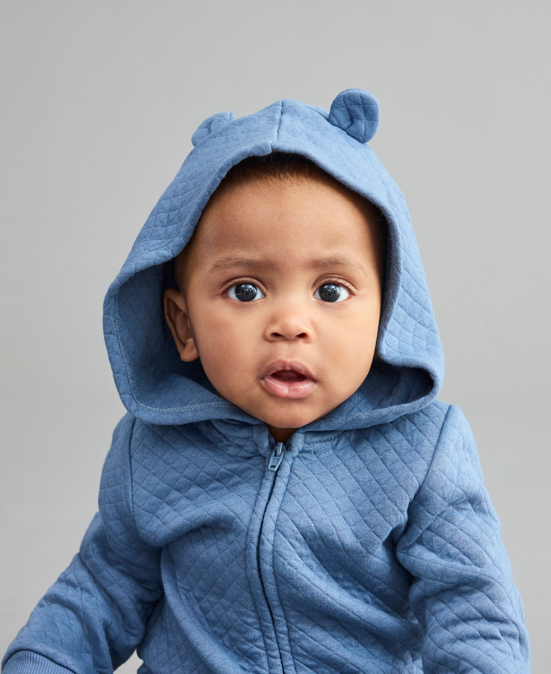 Dark Blue Quilted Hoodie Set - Little Me