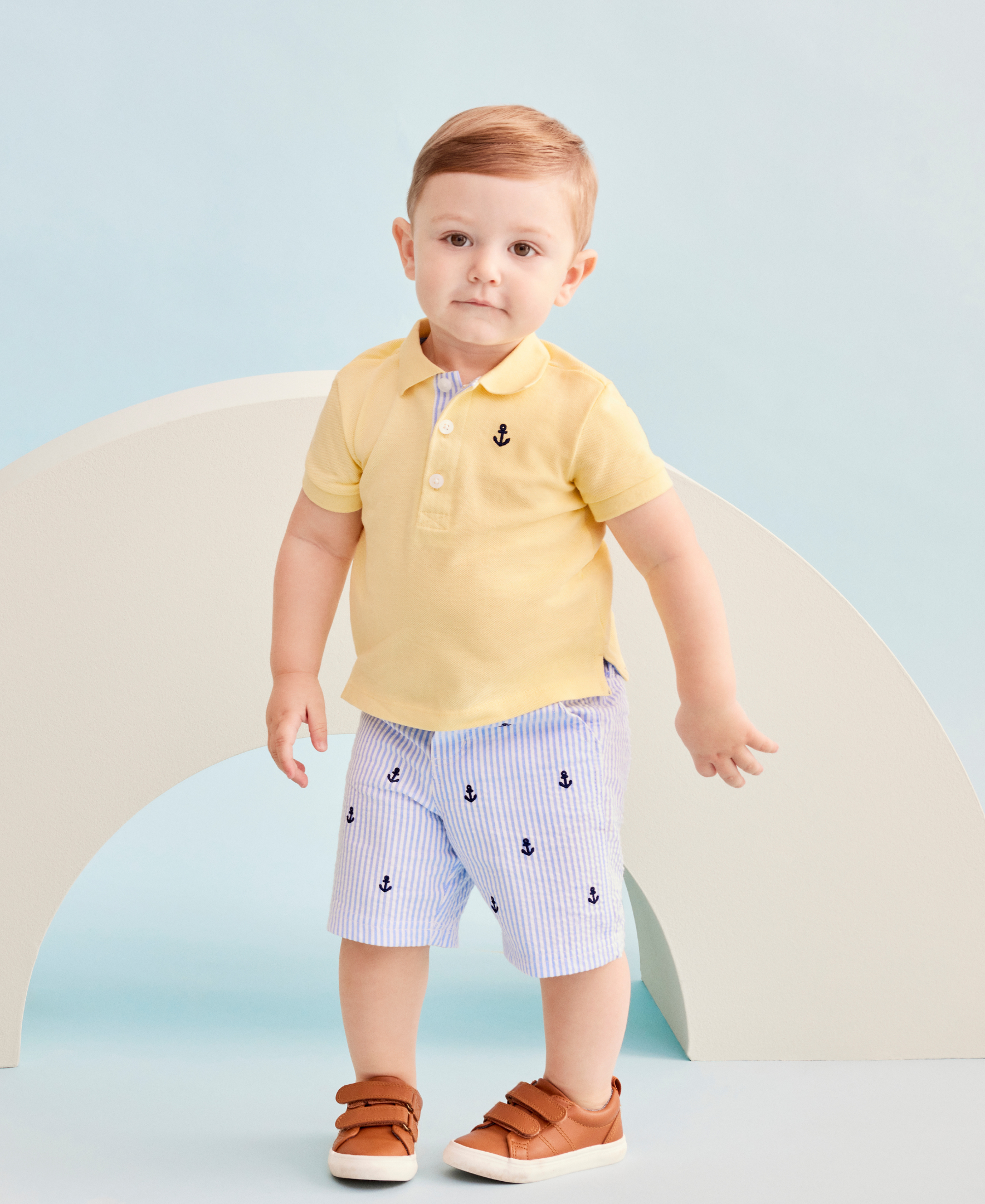 Anchor Polo Short Set (2T-4T) - Little Me