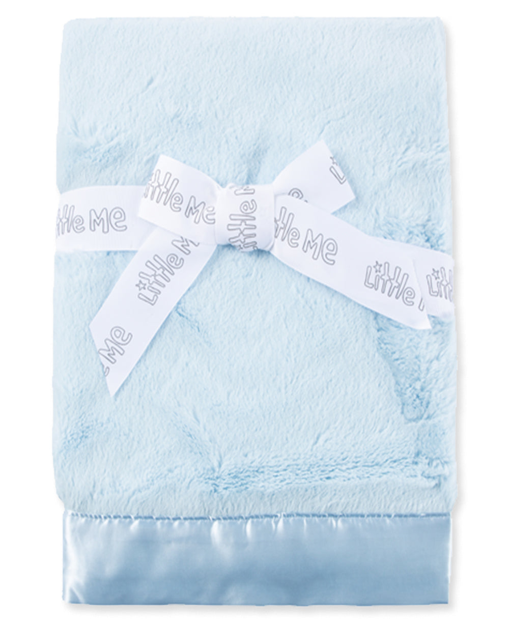 Blue Plush Receiving Blanket - Little Me