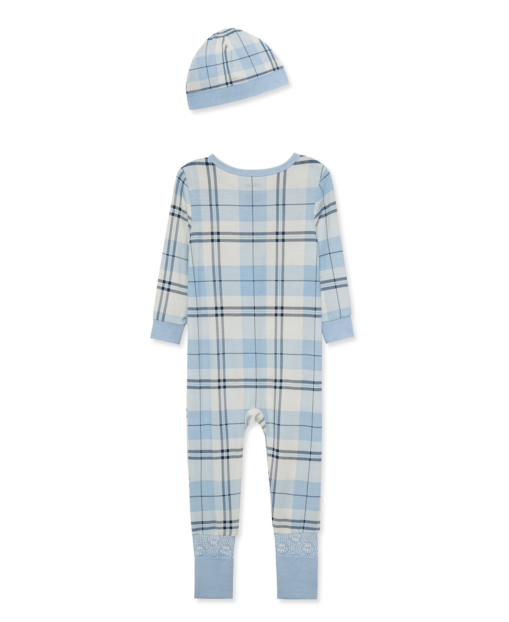Blue Plaid Convertible Coverall & Hat (12M-24M) - Little Me