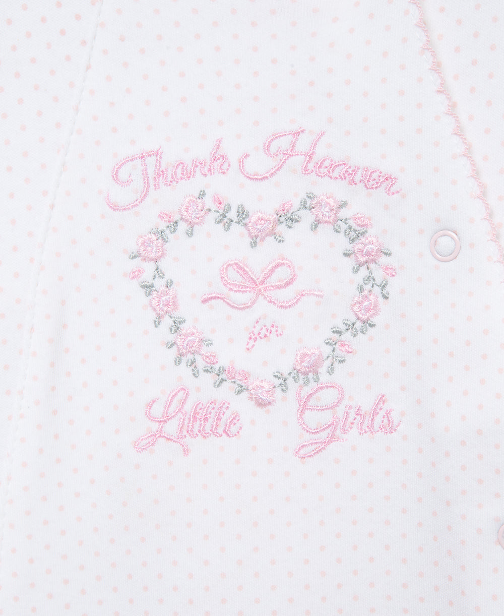 Thank Heaven For Little Girls Footed One-Piece (Headband not included) - Little Me