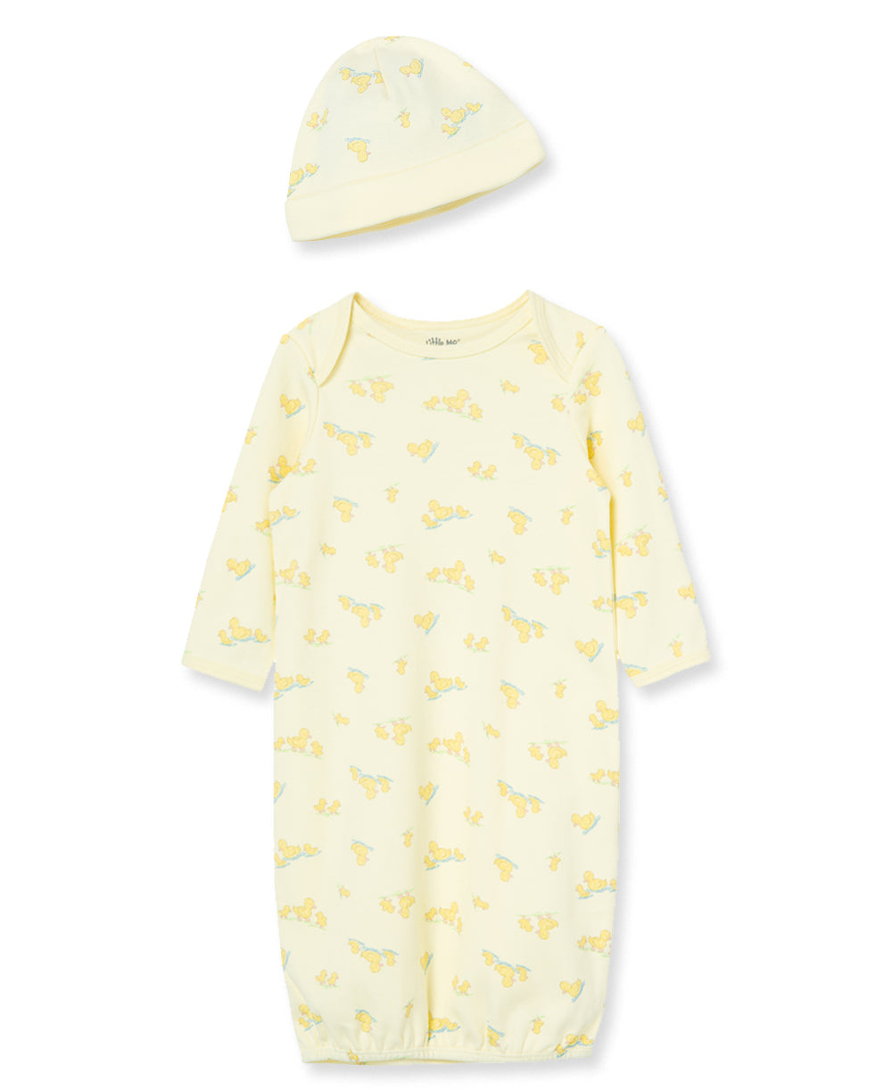 Little Ducks Sleeper Gown and Hat - Little Me