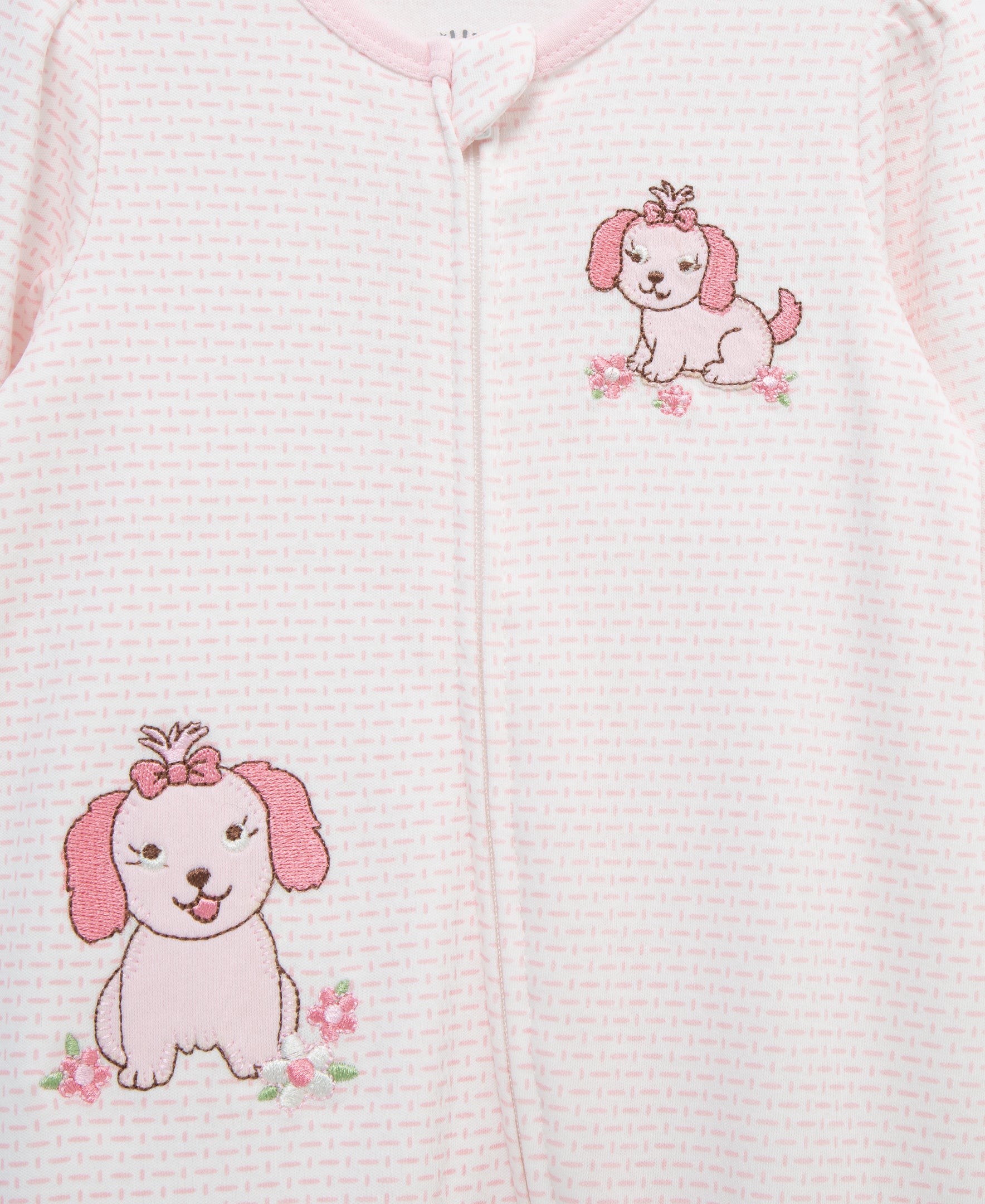 Lovely Pups 2-Way-Zip Footed One-Piece - Little Me