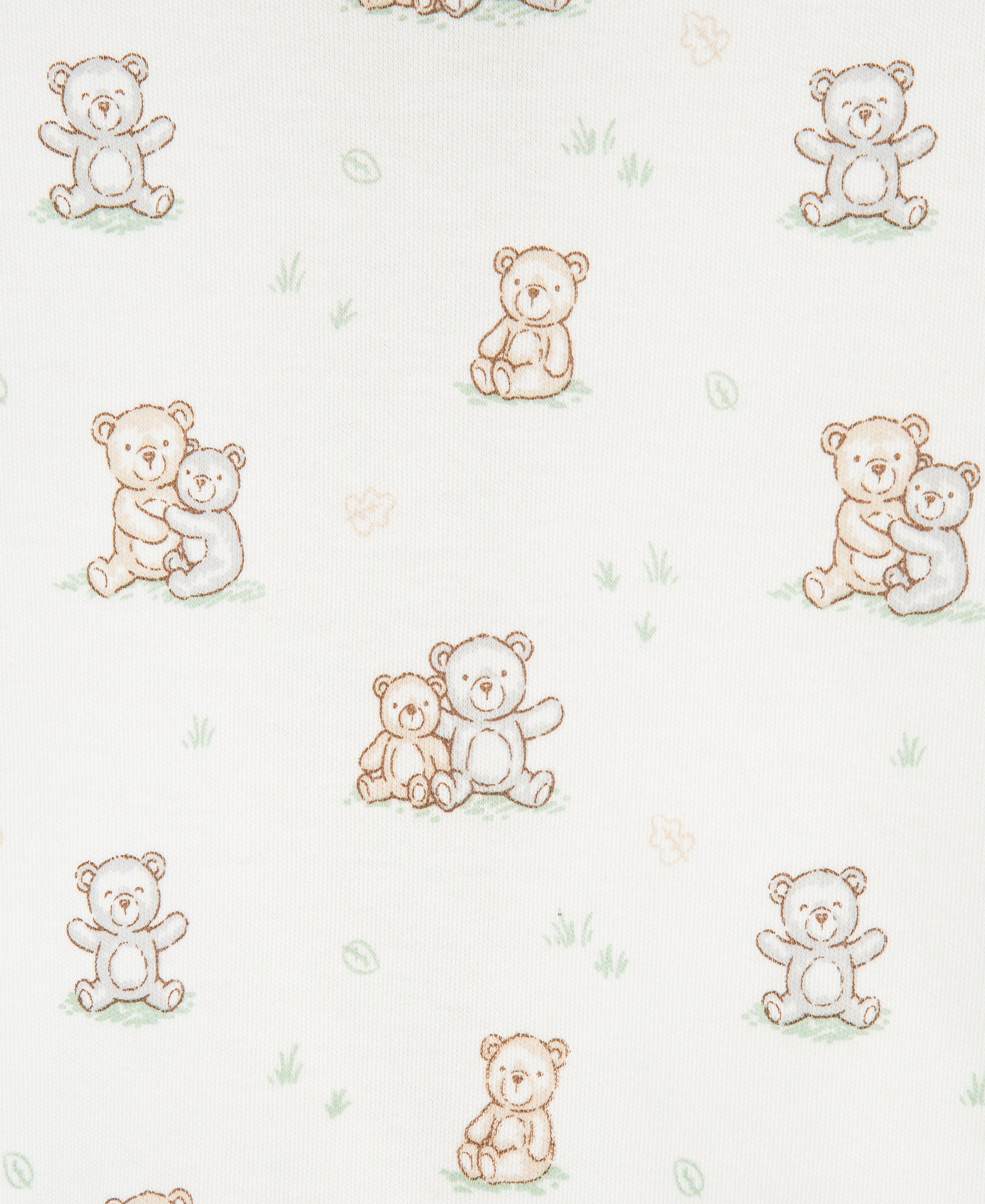 Fuzzy Bears 2-Way-Zip Footed One-Piece and Hat