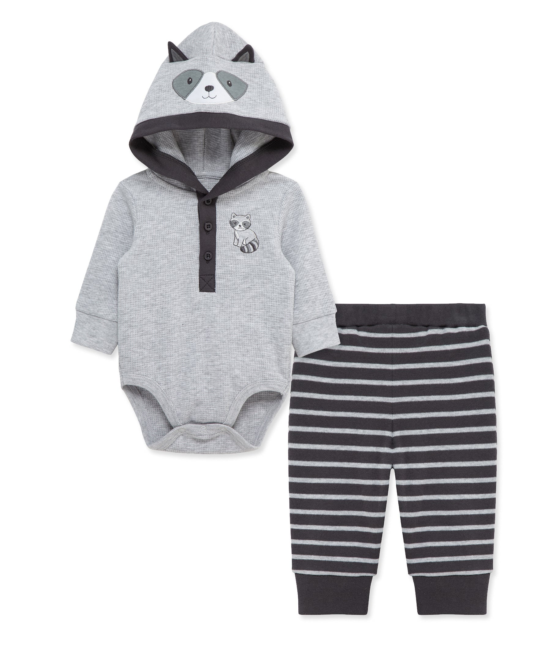 Raccoon Bodysuit & Pant Set (3M-12M) - Little Me