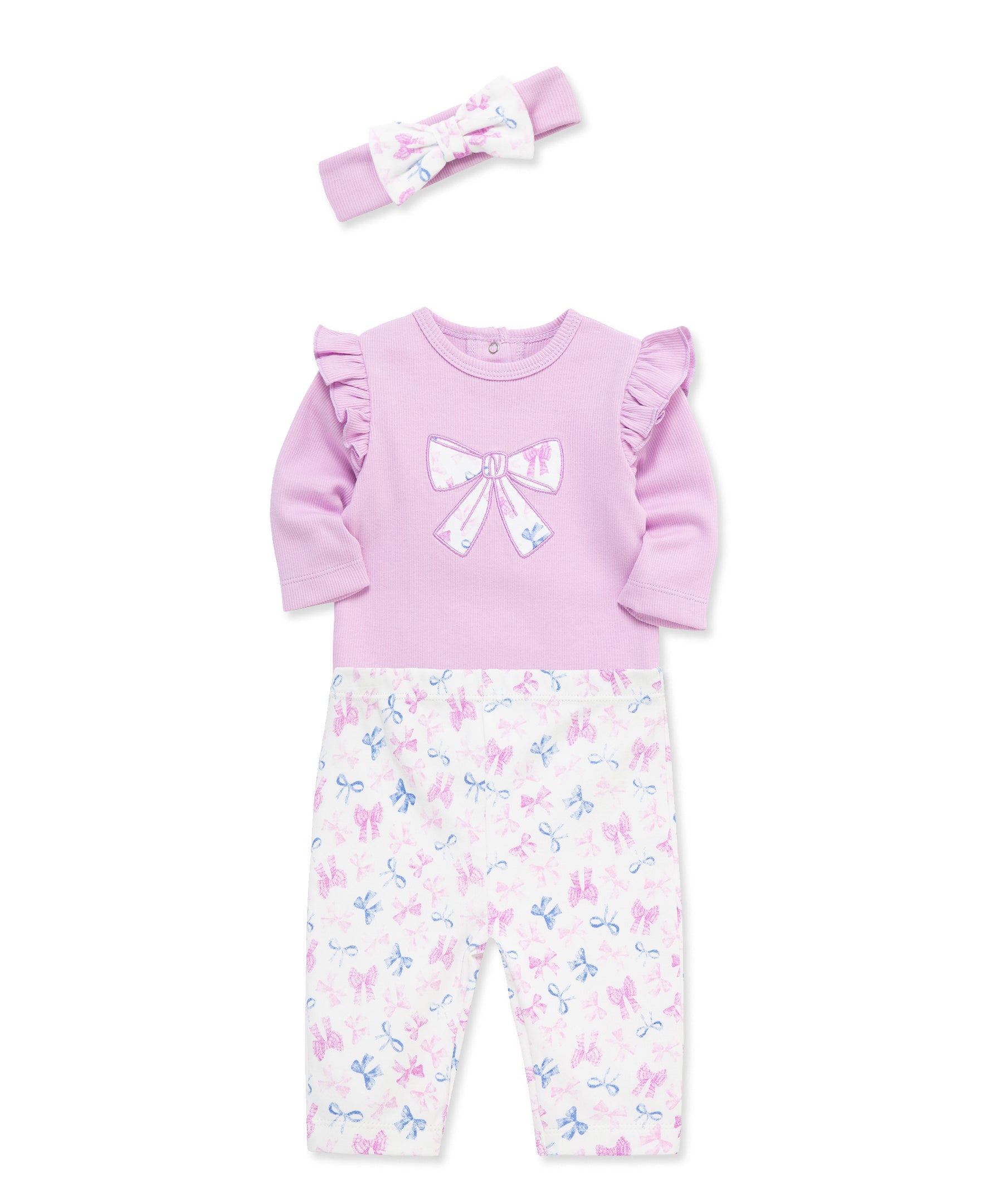 Pretty Bows Bodysuit & Legging Set (3M-12M) - Little Me