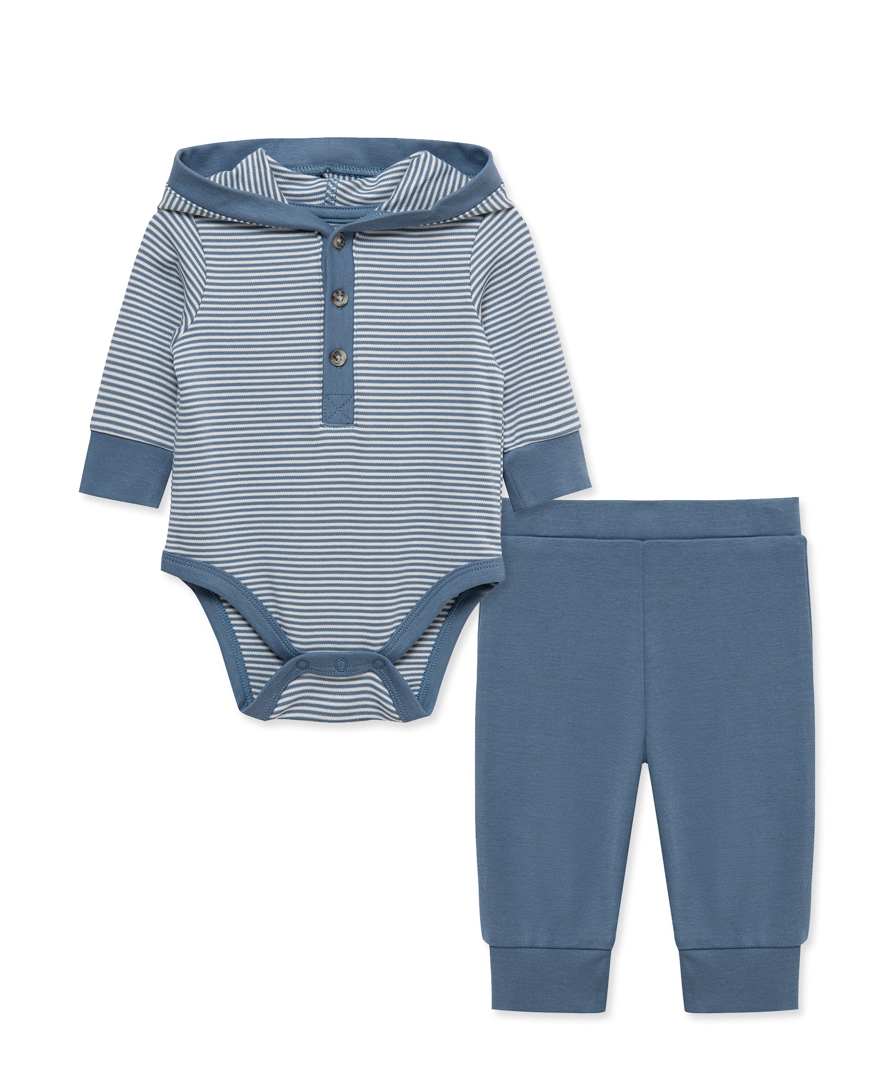 Navy Hooded Bodysuit & Pant Set - Little Me