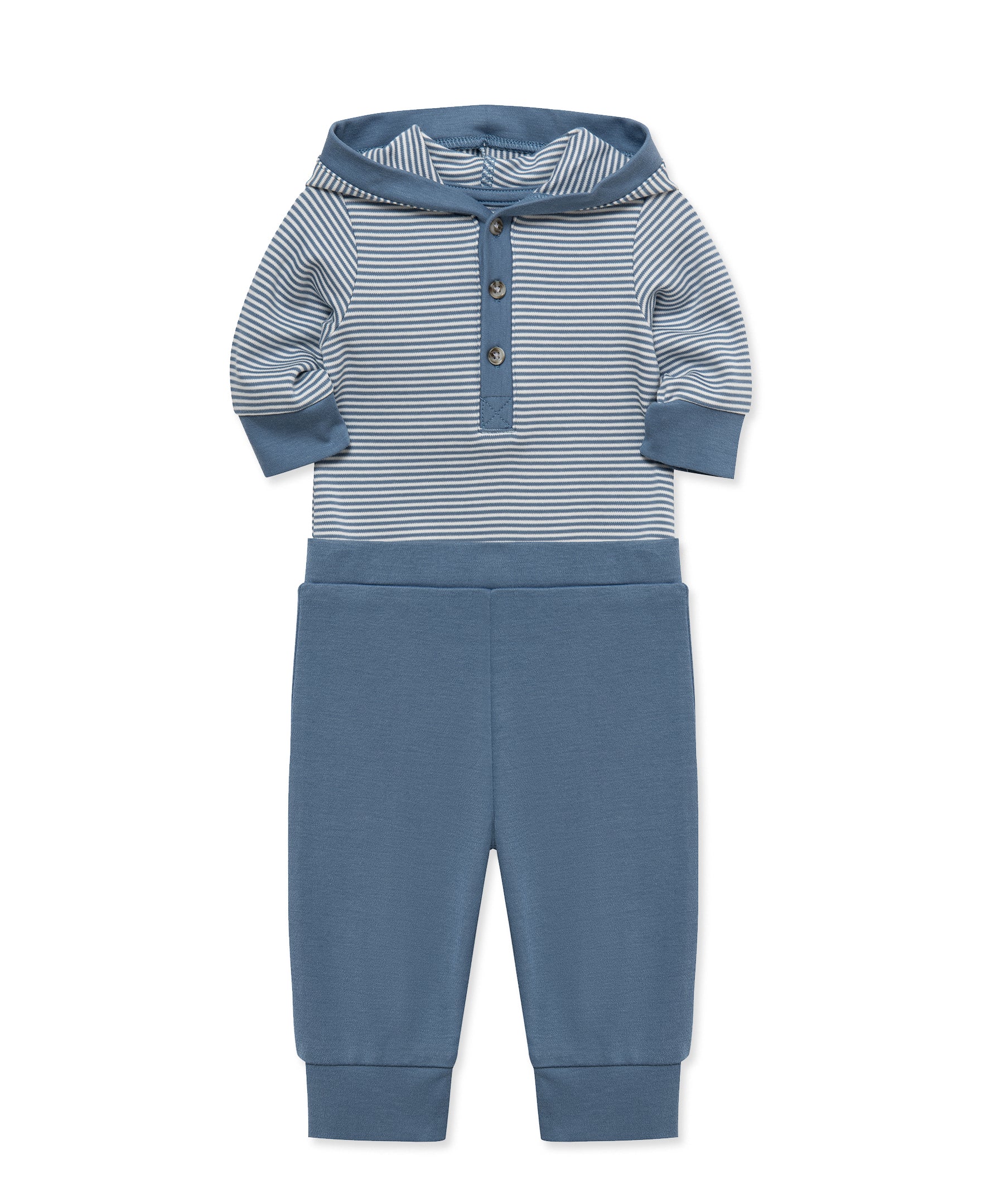 Navy Hooded Bodysuit & Pant Set - Little Me