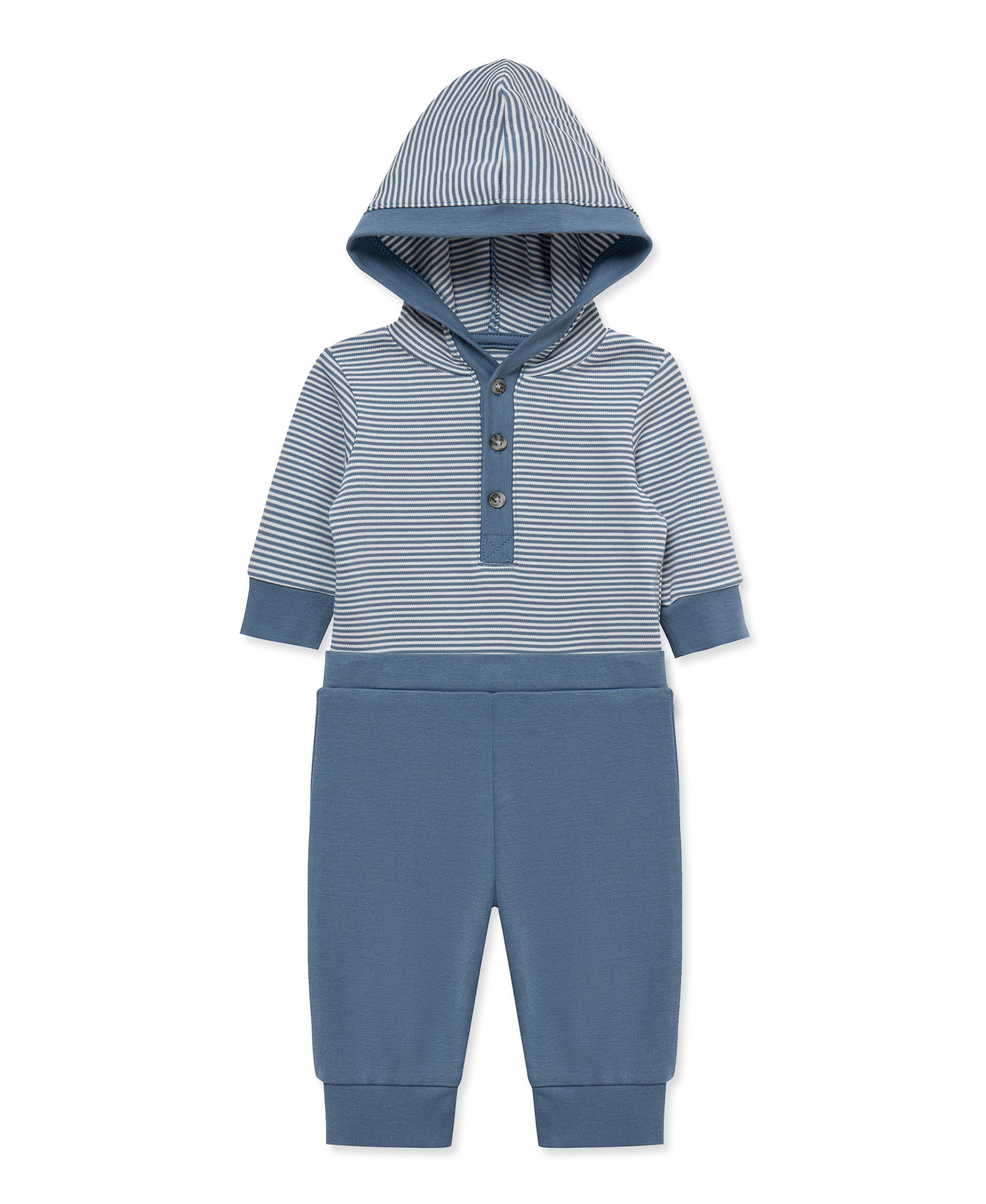 Navy Hooded Bodysuit & Pant Set - Little Me